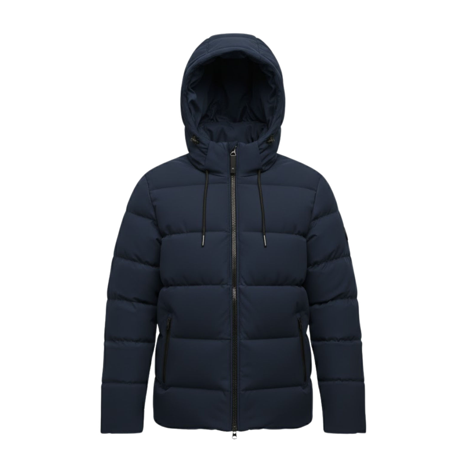 Men's Fleece Lined Puffer Jacket Cotton Filled Winter Warm Hooded Outerwear