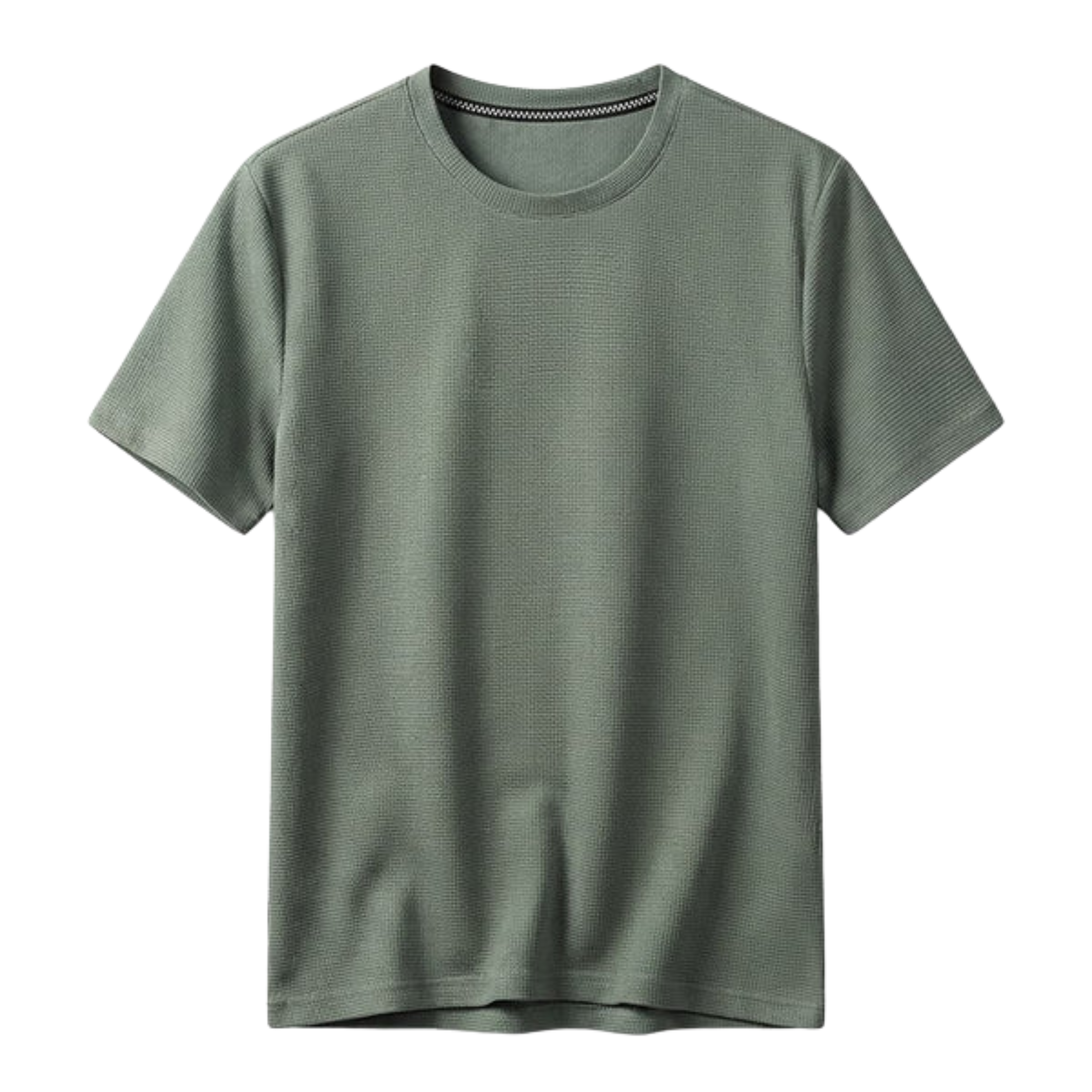 Men's waffle knit t-shirt — relaxed tailored fit — everyday casual