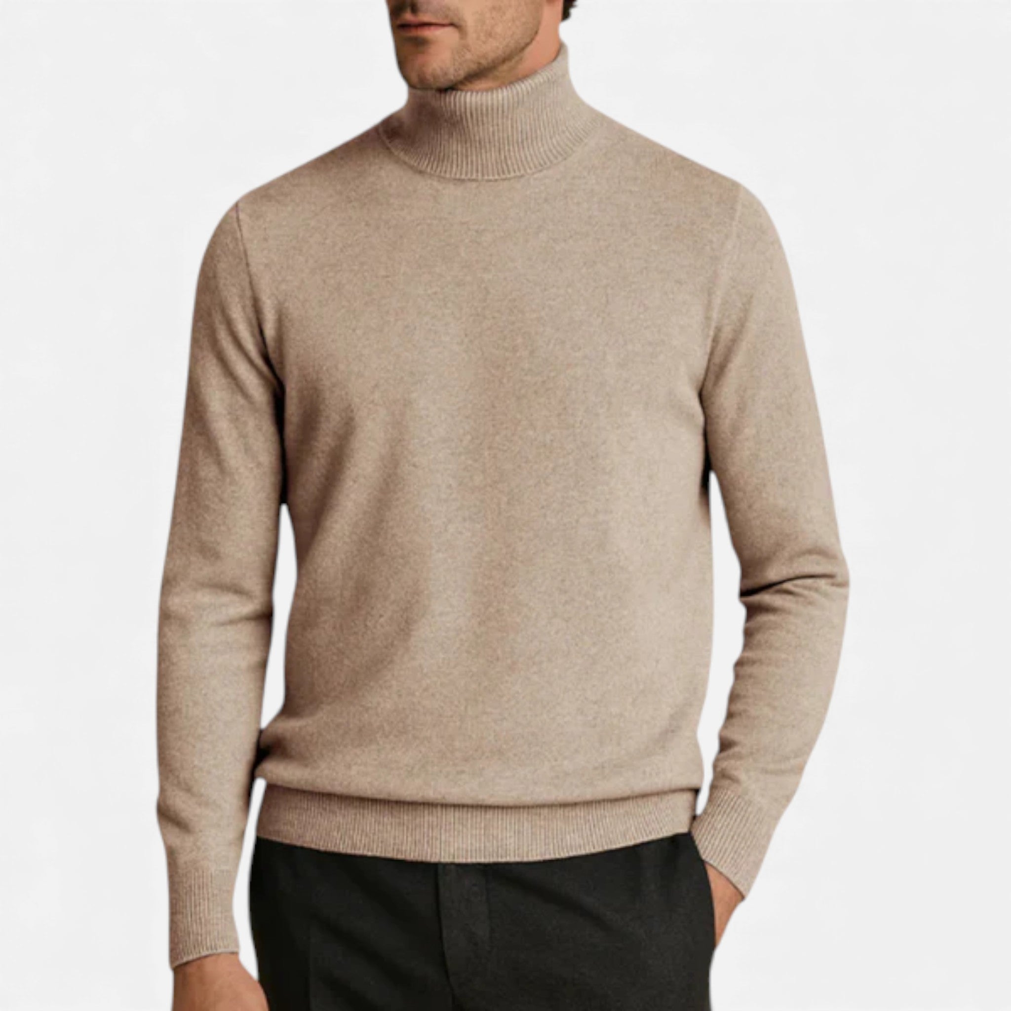 Veroux Mode | Men’s Ribbed Turtleneck Jumper – Sinclair Edition