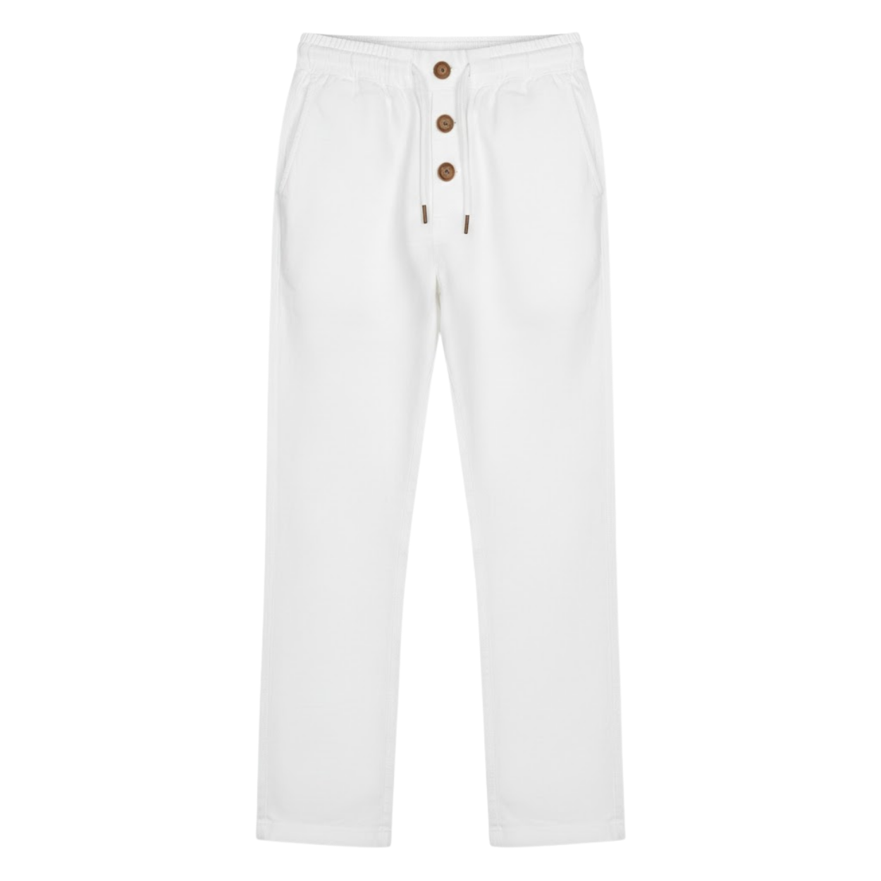 Men's Drawstring Linen Pants Elastic Waist Straight Leg Breathable Casual Trousers