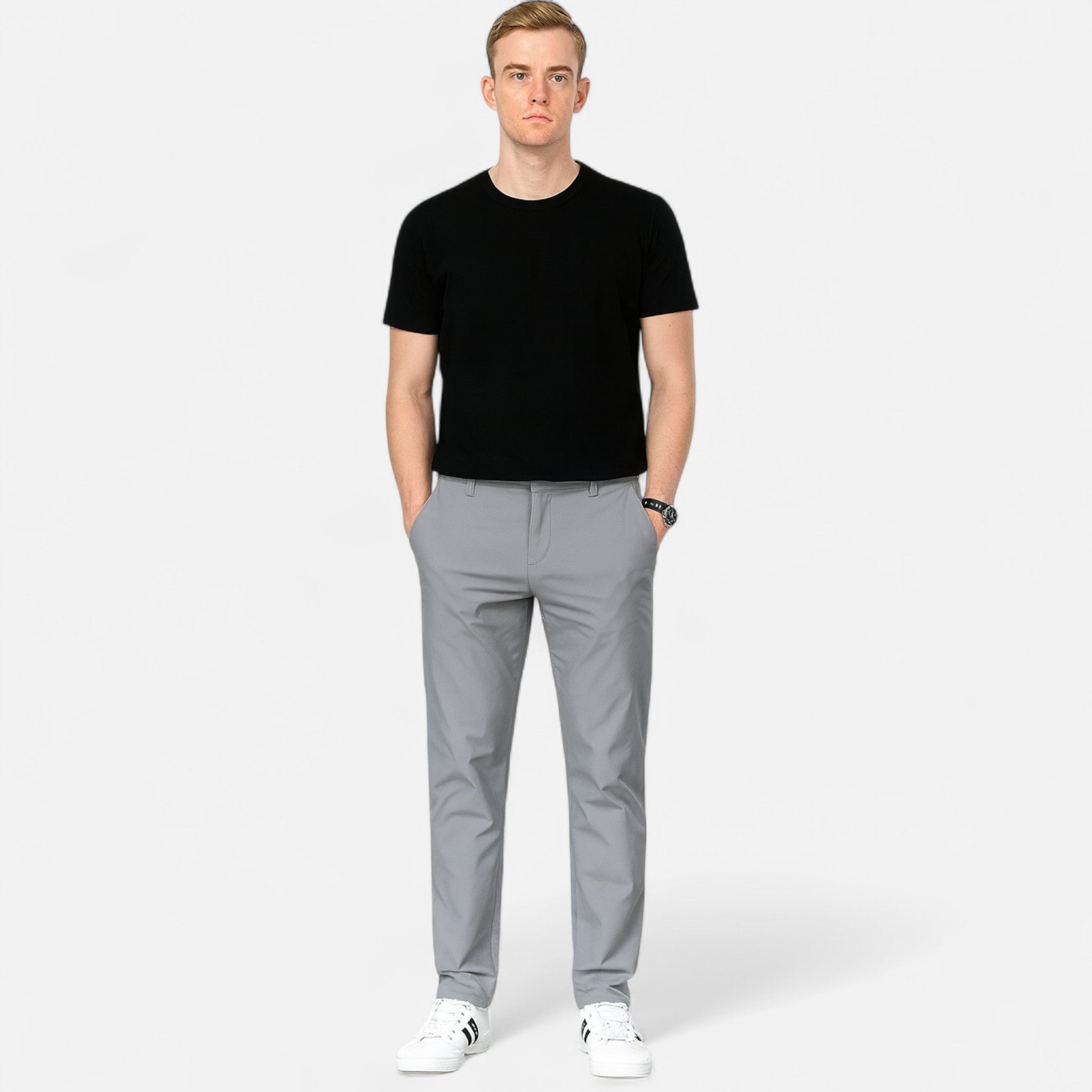 Veroux Mode | Men’s Tailored Chino Trousers – Everyday Elegance, Refined Versatility