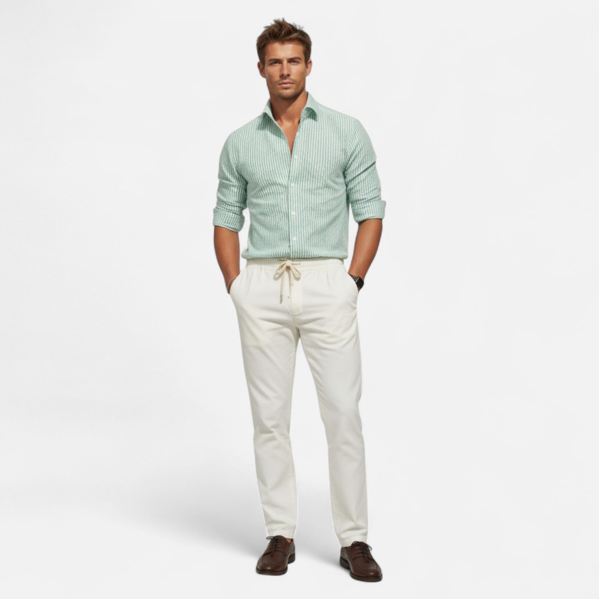 Veroux Mode | Men’s Slim-Fit Business Shirt