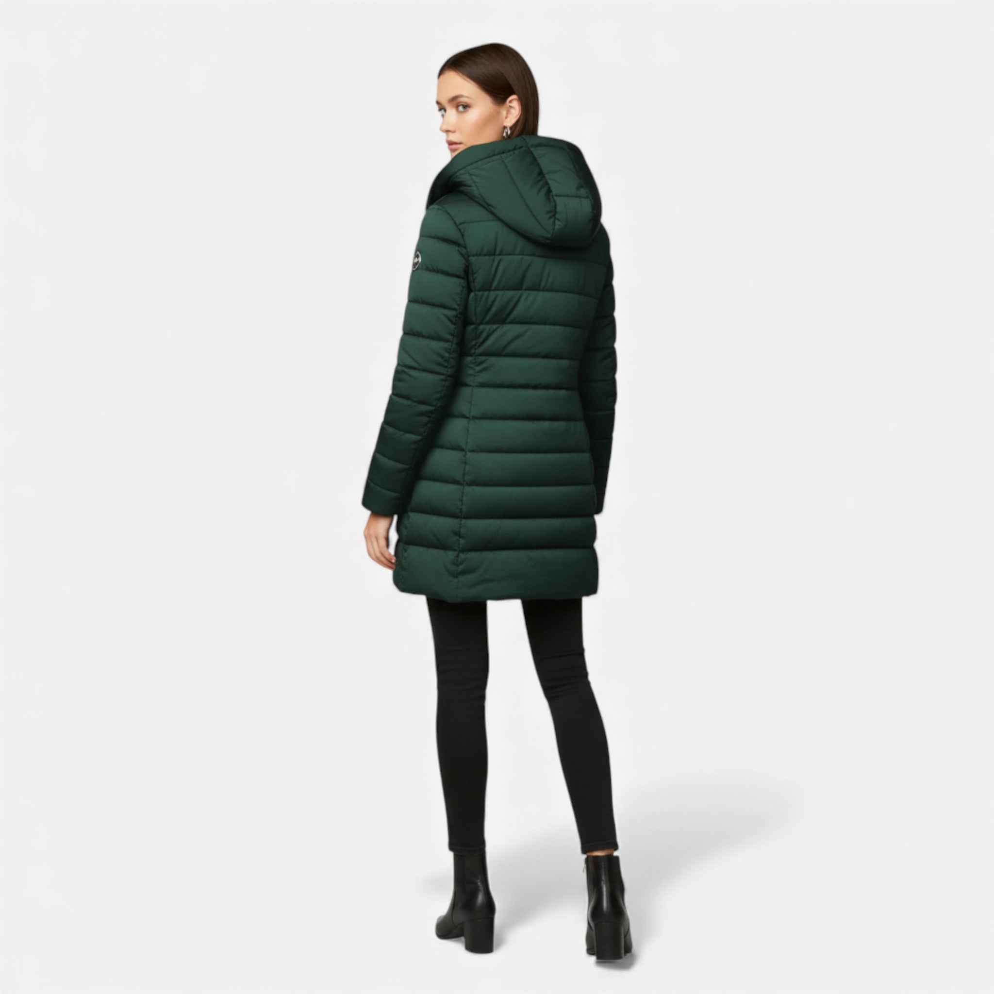 Veroux Mode | Women’s Fleece Puffer Jacket – Hooded Winter Elegance