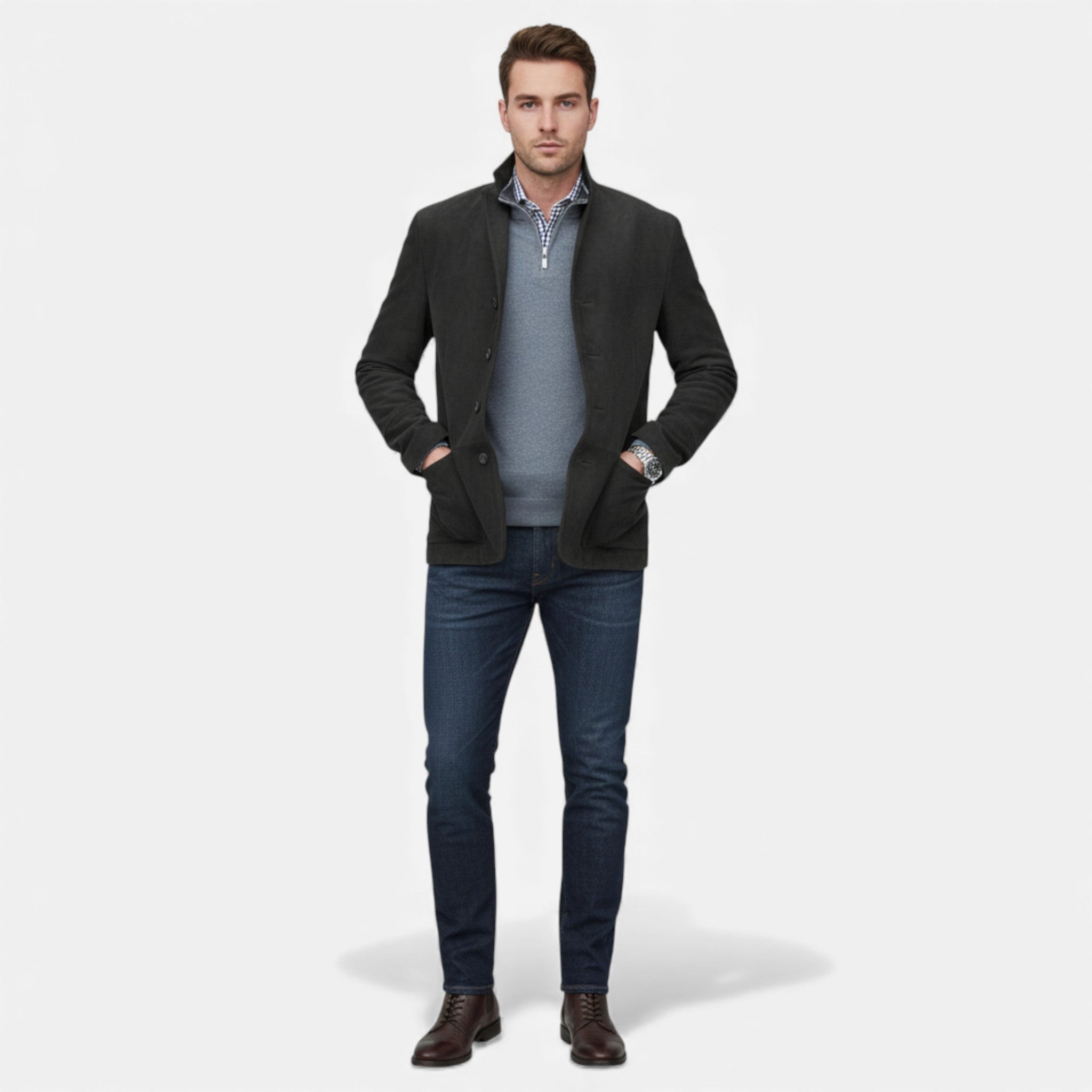 Veroux Mode | Men’s Smart Tweed Jacket – Owen Edition
