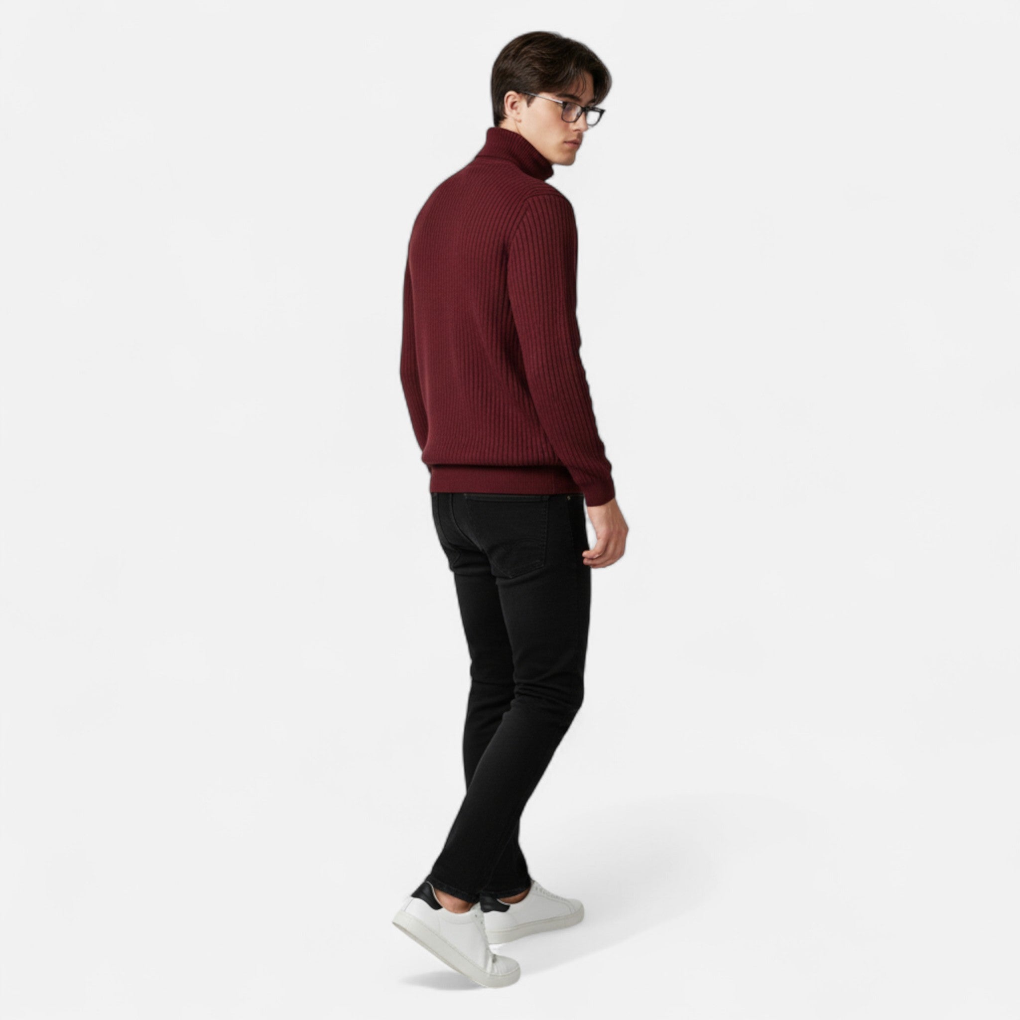 Veroux Mode | Men’s Knitted Wool Turtleneck Sweater