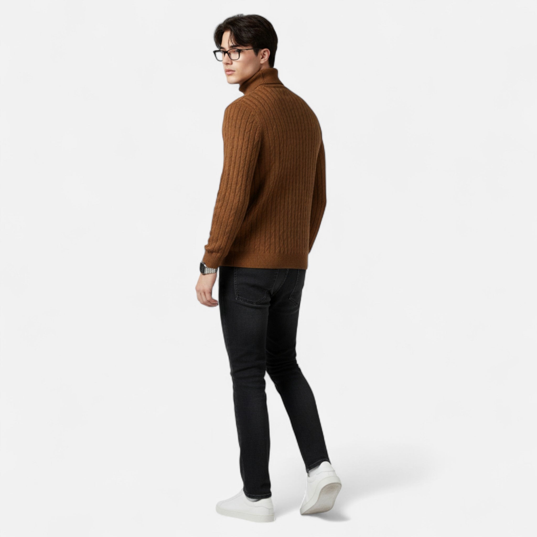 Veroux Mode | Men’s Wool High-Neck Sweater