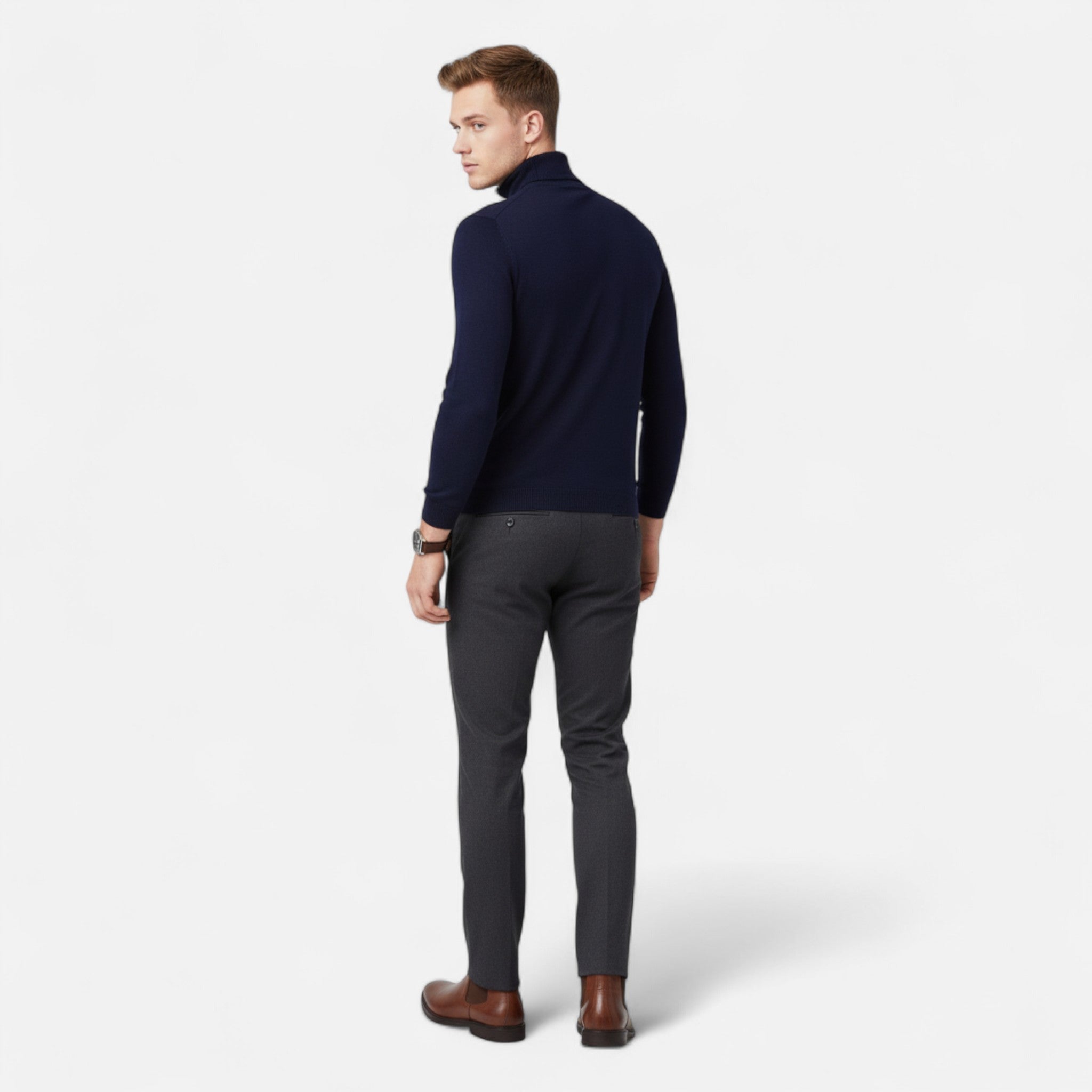 Veroux Mode | Men’s Sweater – Classic Merino Wool Style