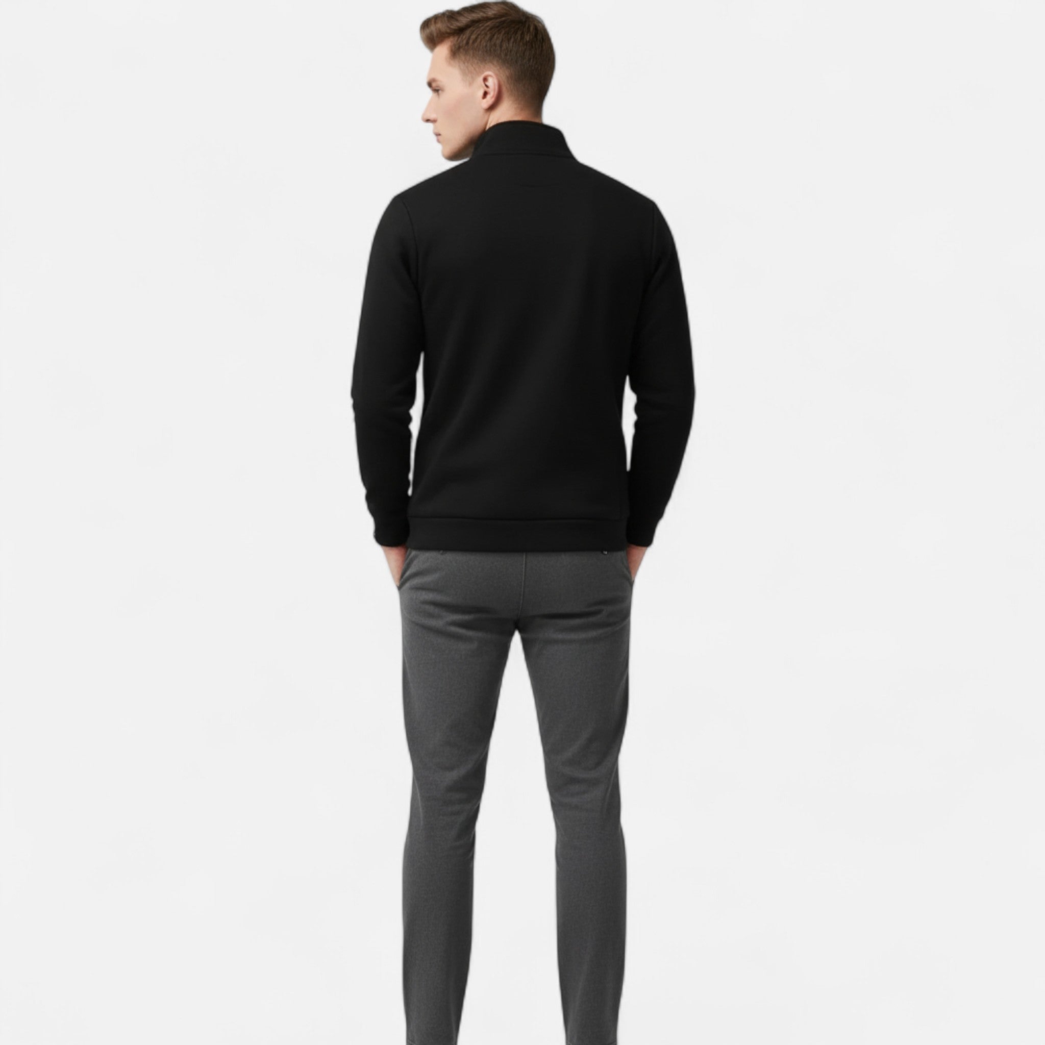 Veroux Mode | Men’s High-Neck Zip Jacket