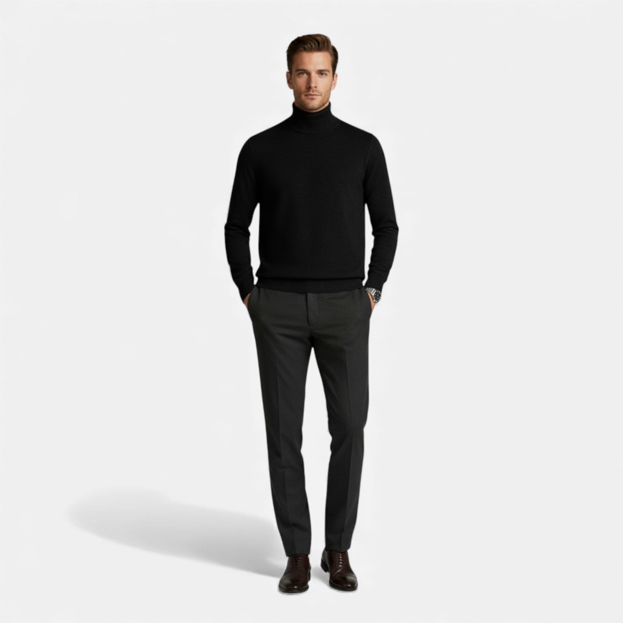 Veroux Mode | Men’s Ribbed Turtleneck Jumper – Sinclair Edition