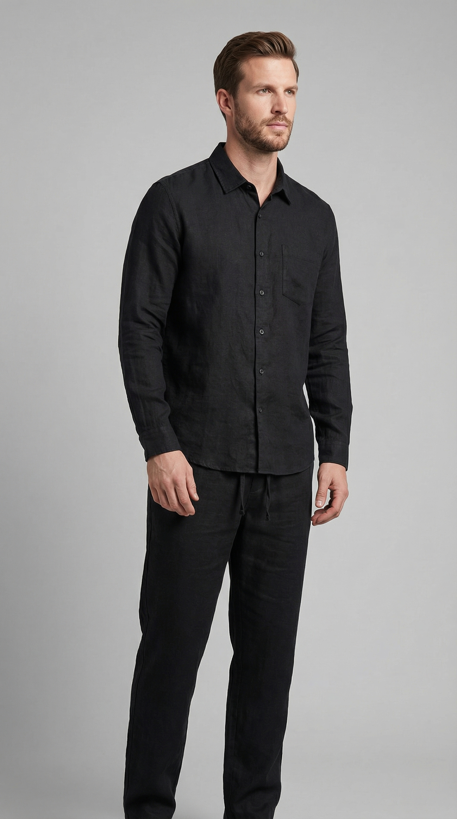 Men's linen co-ord set | slim fit two-piece ensemble