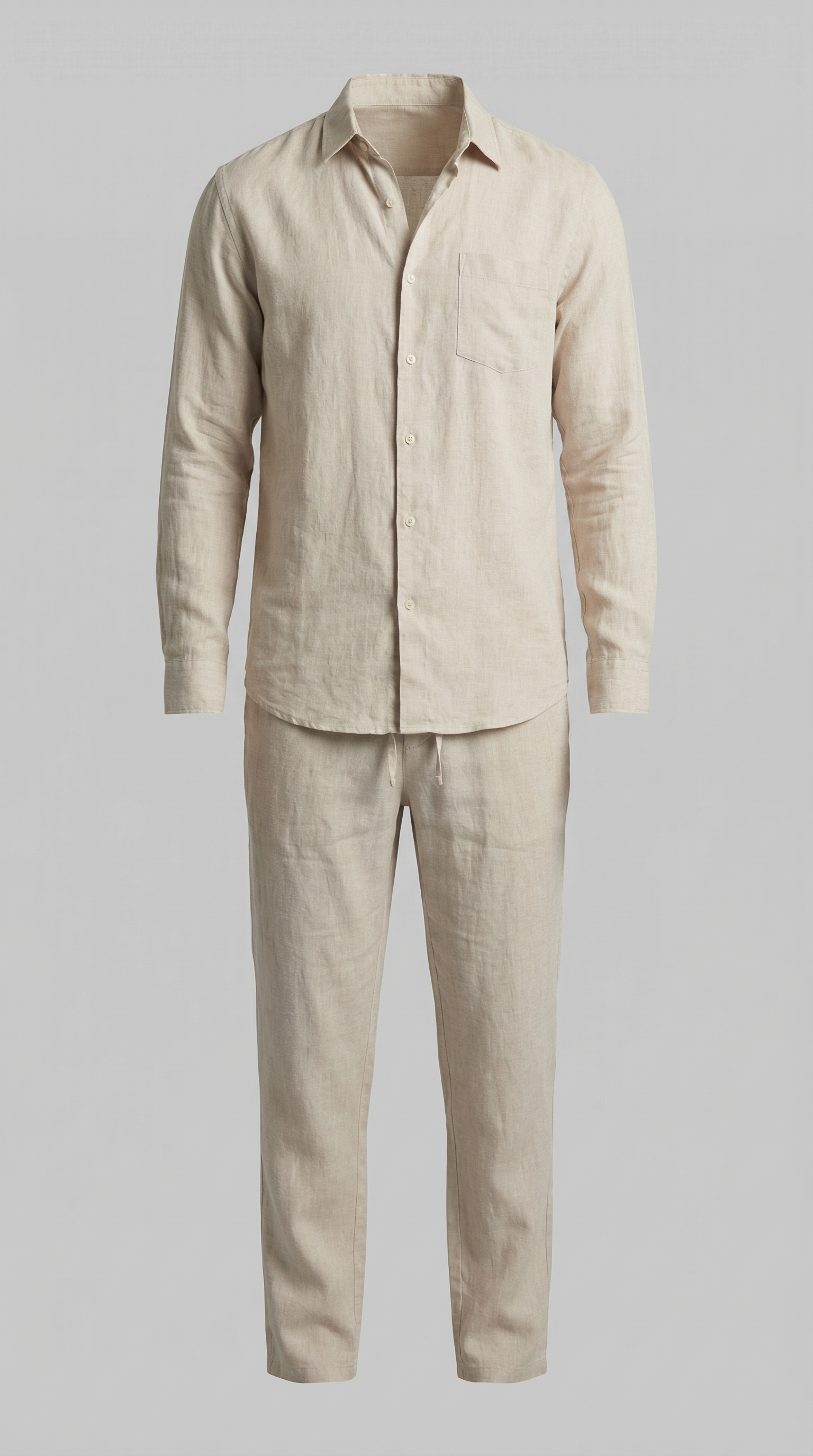 Men's linen co-ord set | slim fit two-piece ensemble