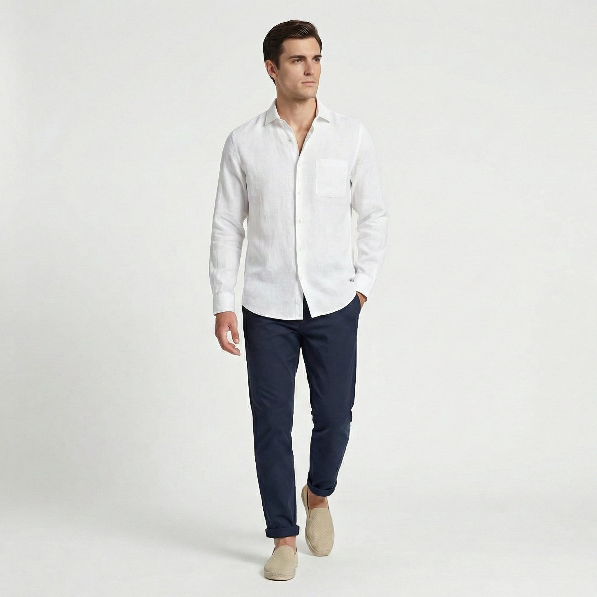 Men's linen shirt | long sleeve casual wear
