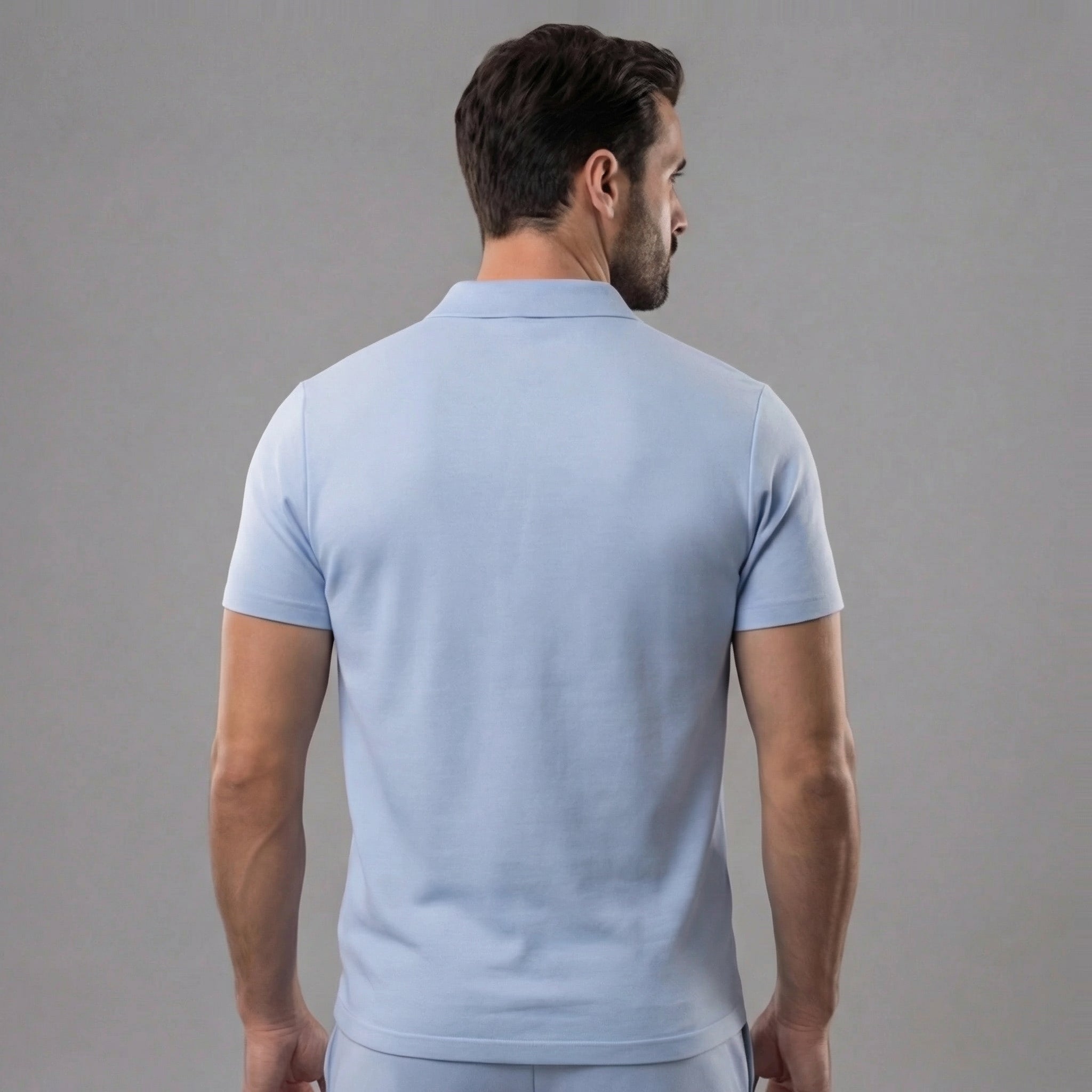Men's polo shirt and shorts set | casual cotton ensemble