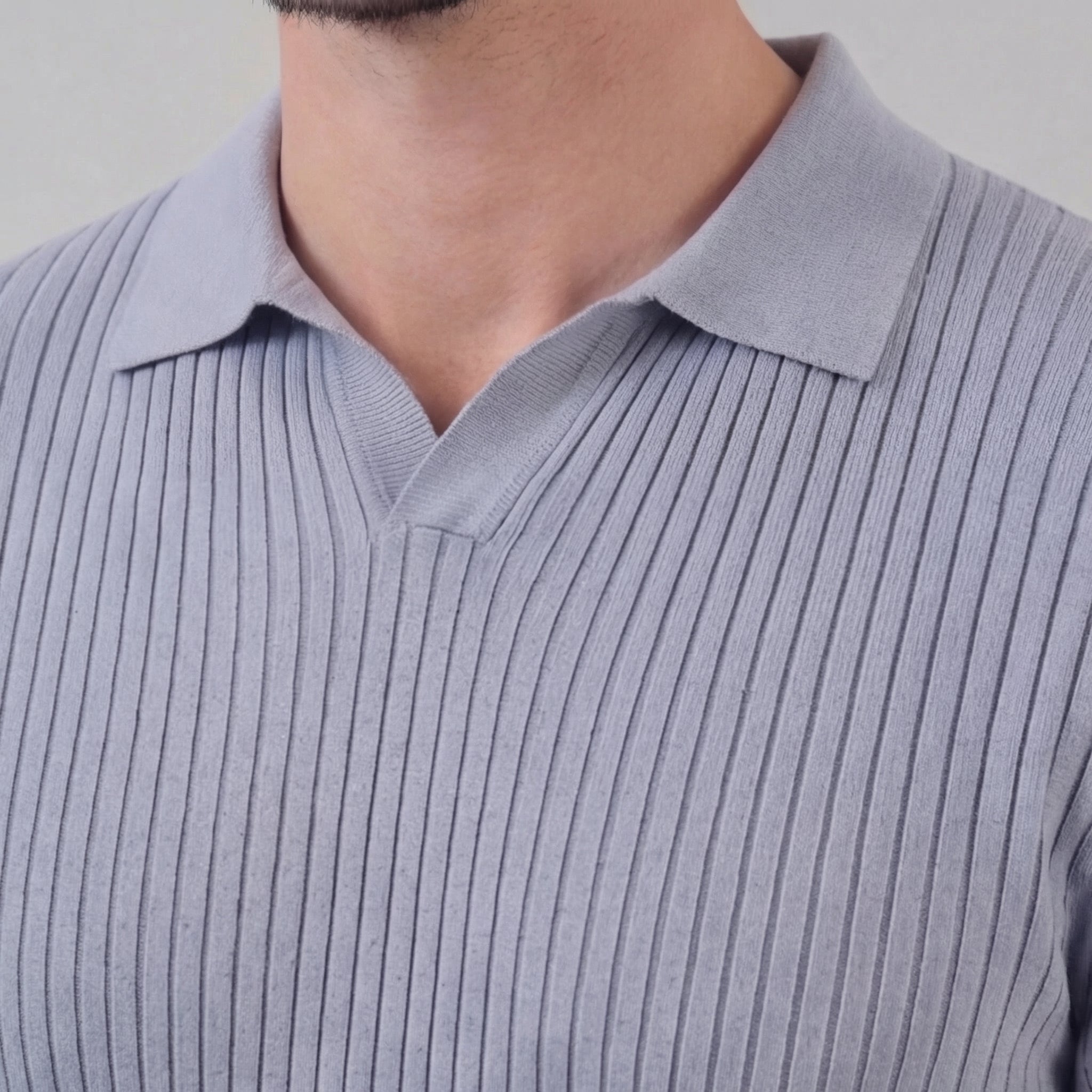 Men's knit polo shirt | cotton blend tailored fit