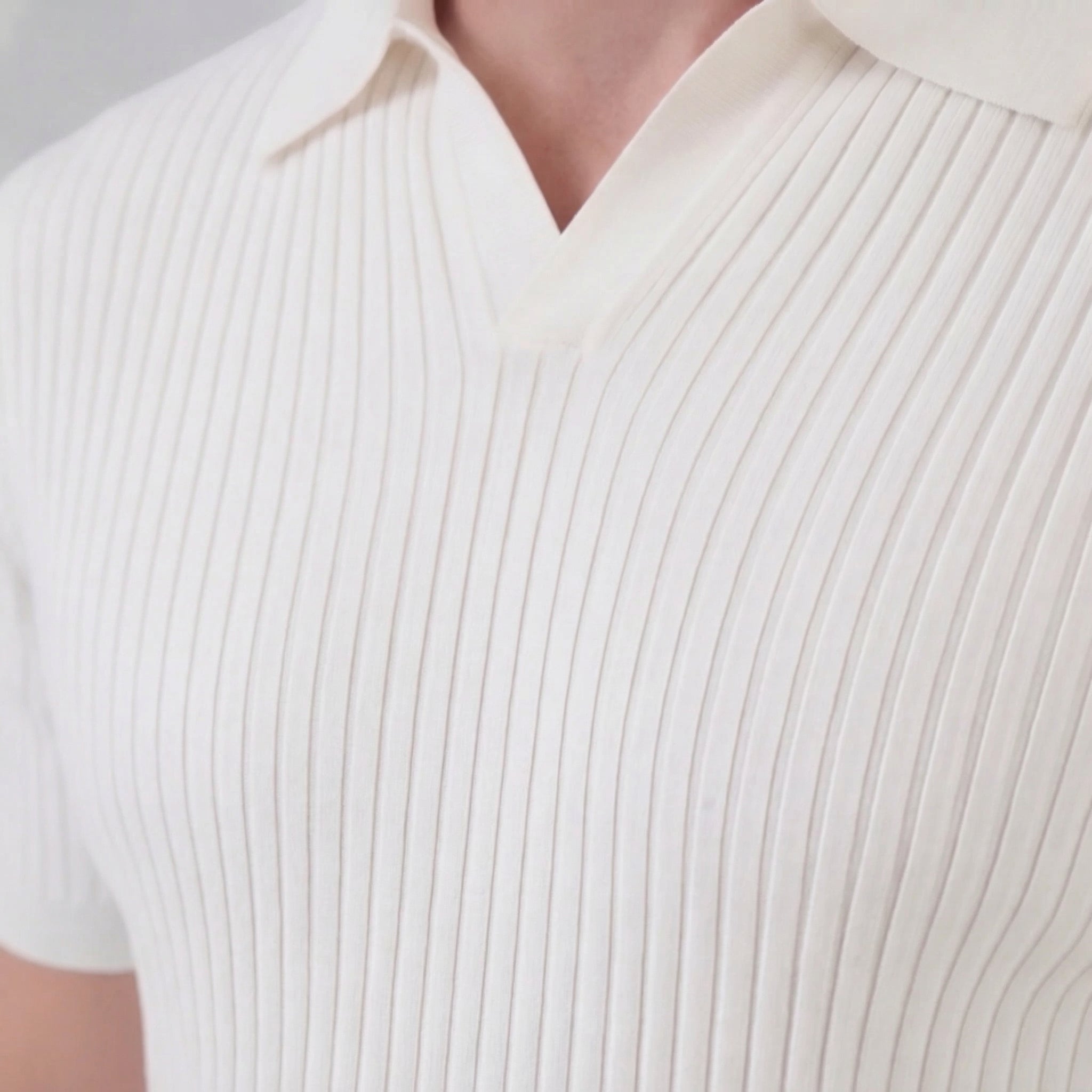 Men's knit polo shirt | cotton blend tailored fit