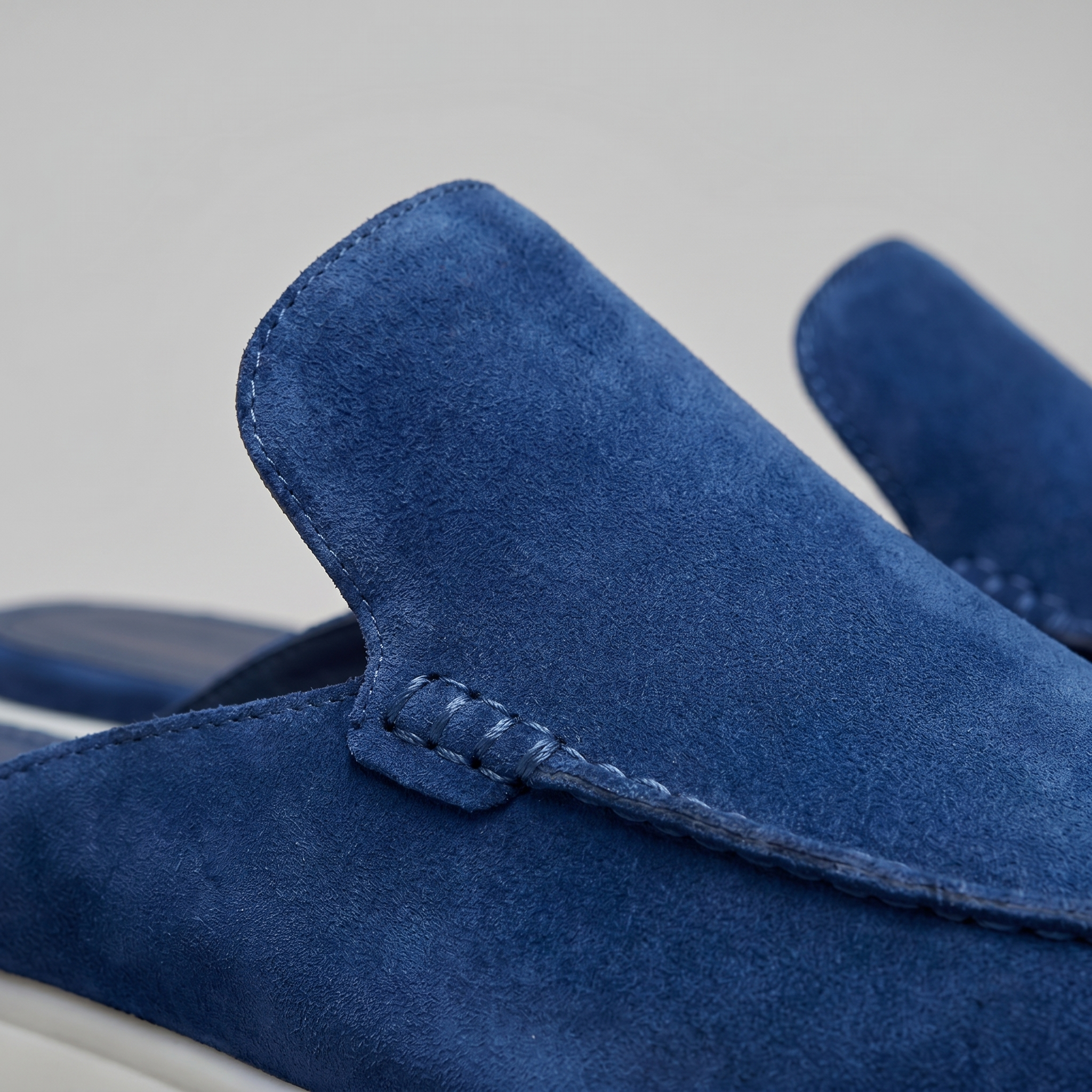 Men's suede backless mules | loafer style slip-ons