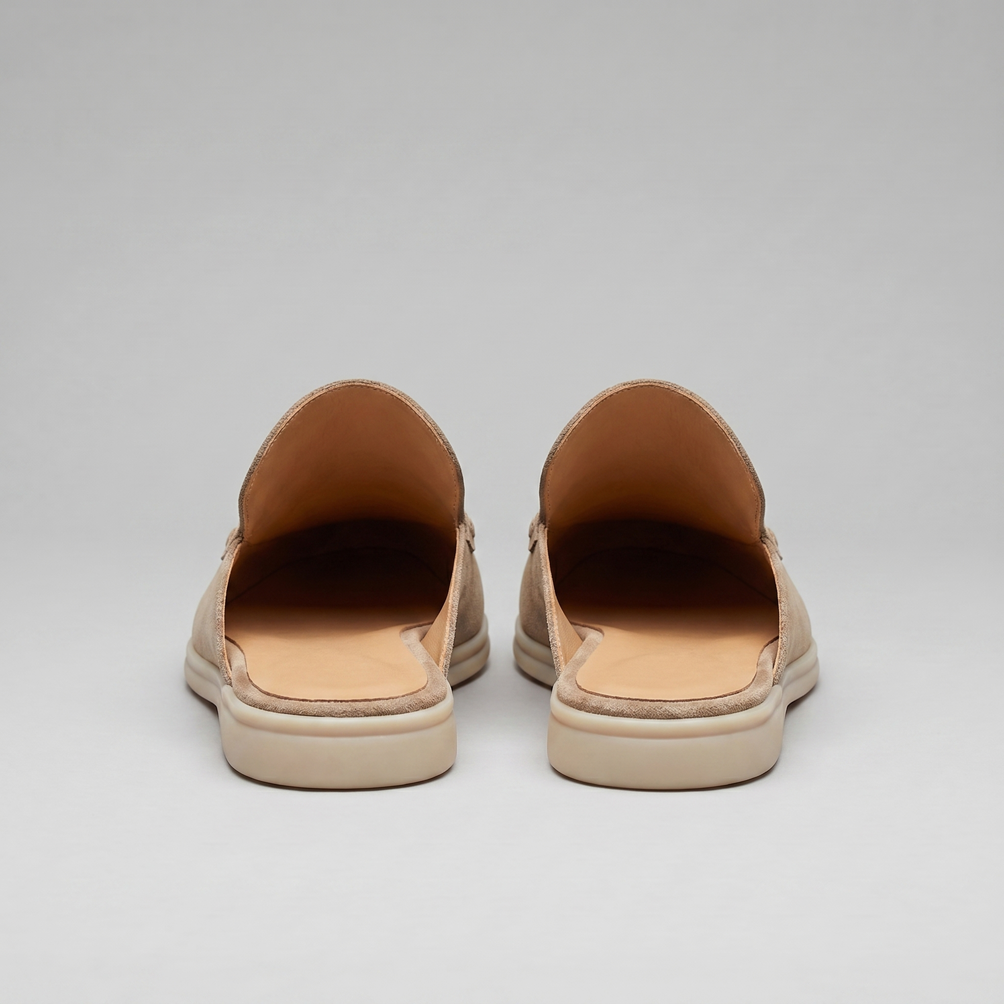 Men's suede backless mules | loafer style slip-ons