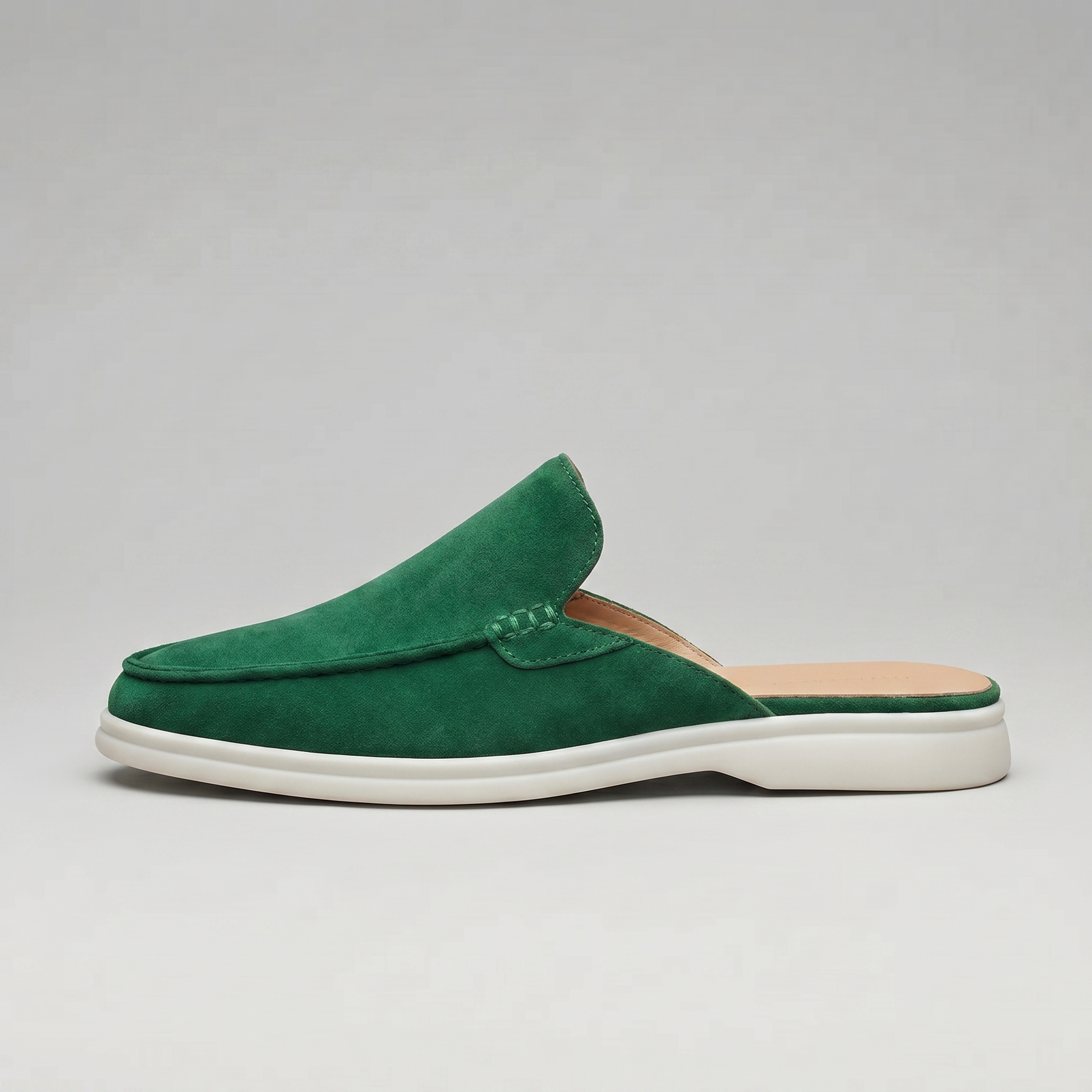Men's suede backless mules | loafer style slip-ons