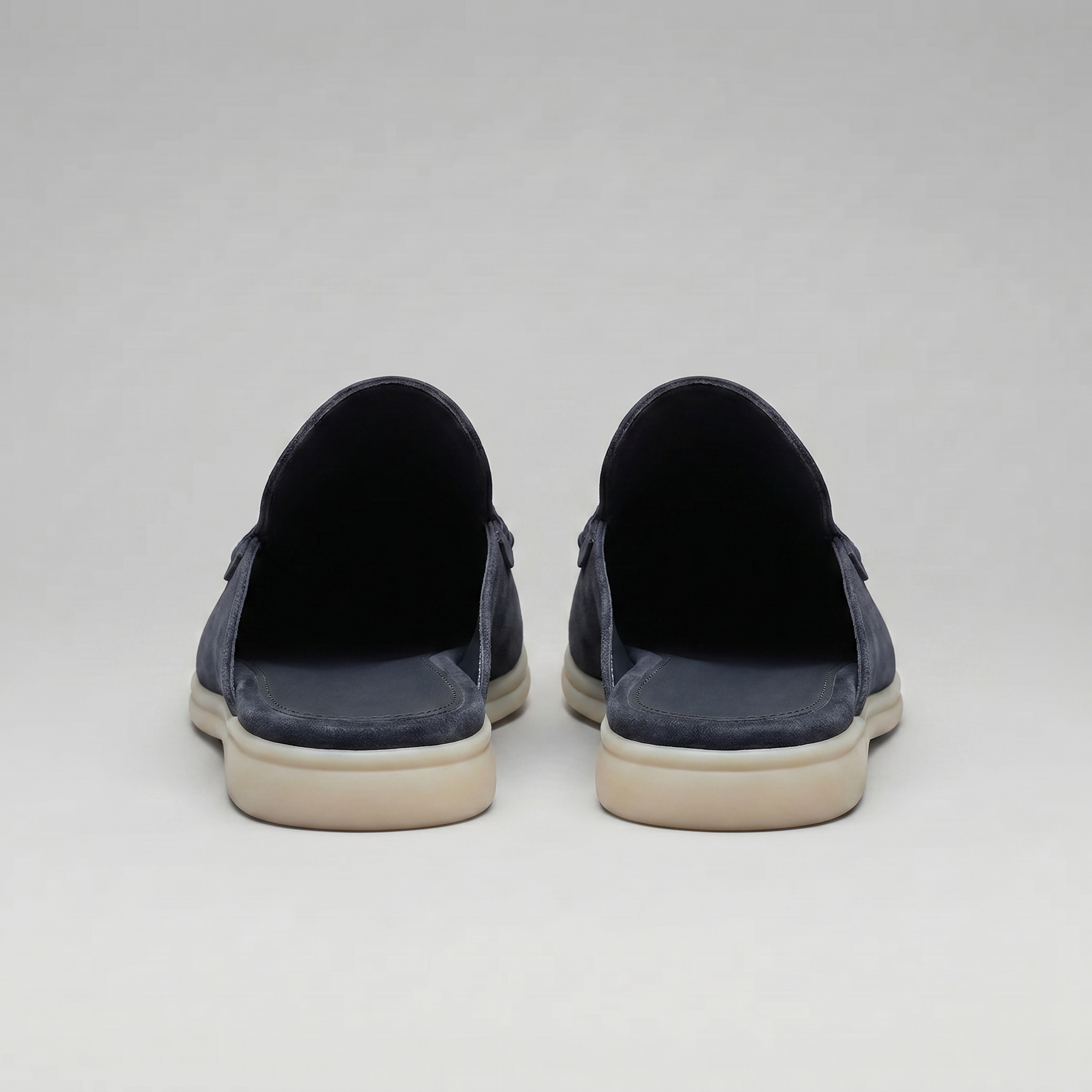 Men's suede backless mules | loafer style slip-ons