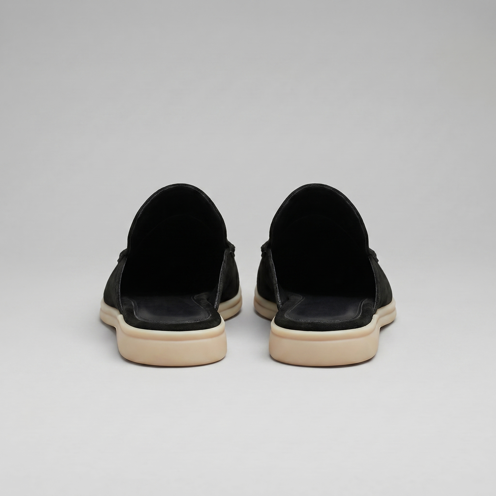 Men's suede backless mules | loafer style slip-ons