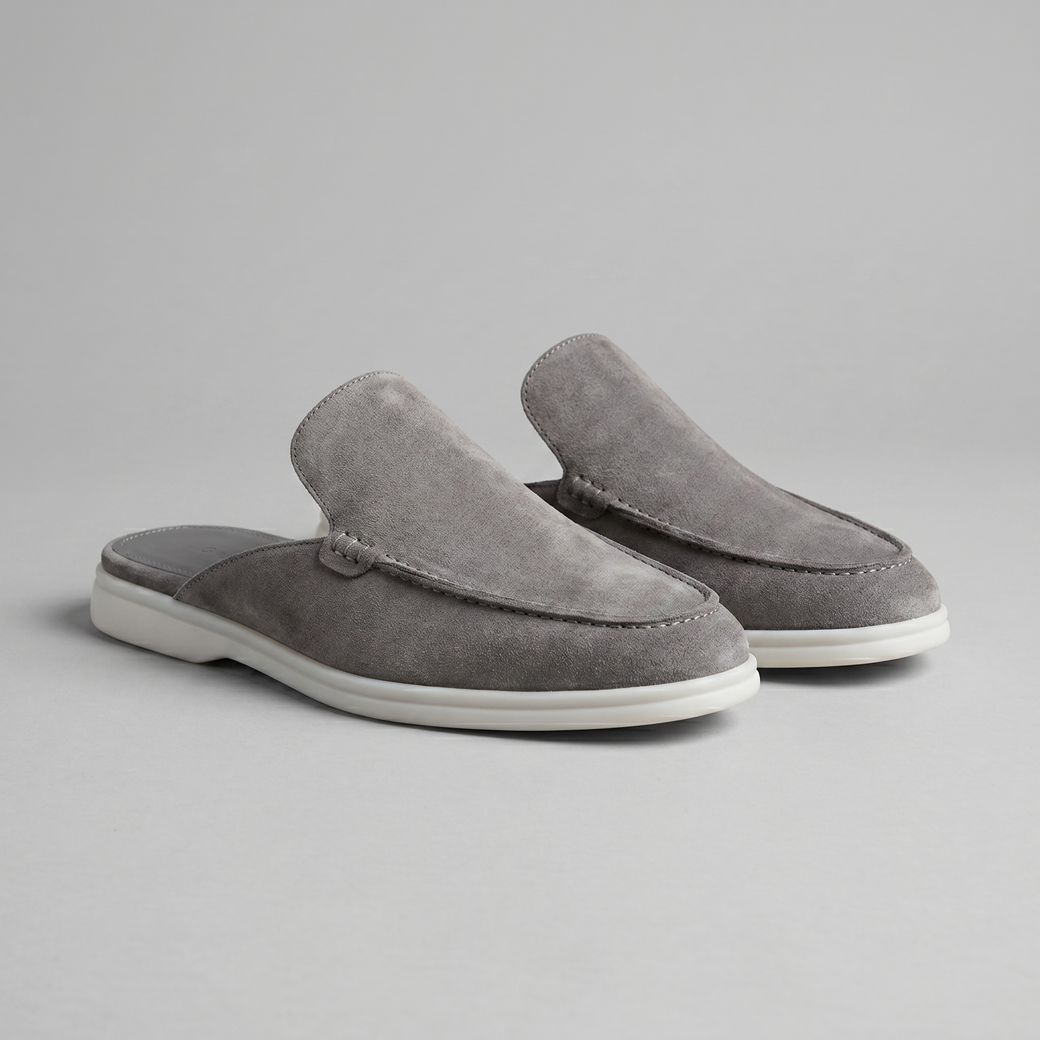 Men's suede backless mules | loafer style slip-ons
