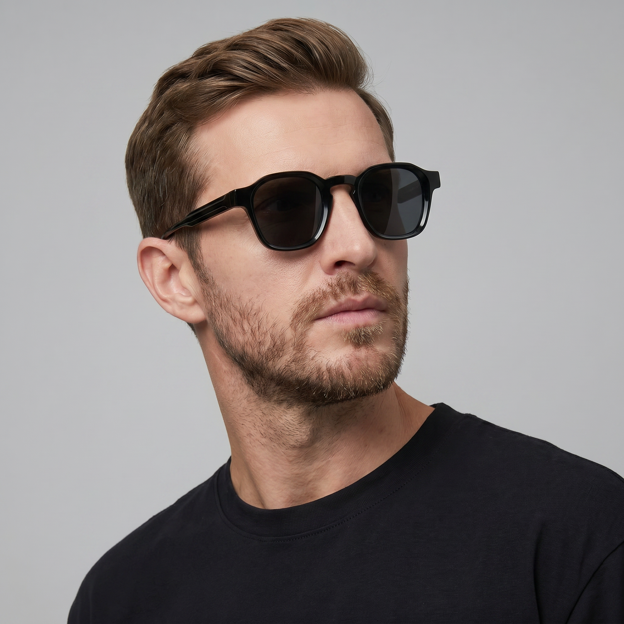 Men's vintage square sunglasses | dark lenses for daily use