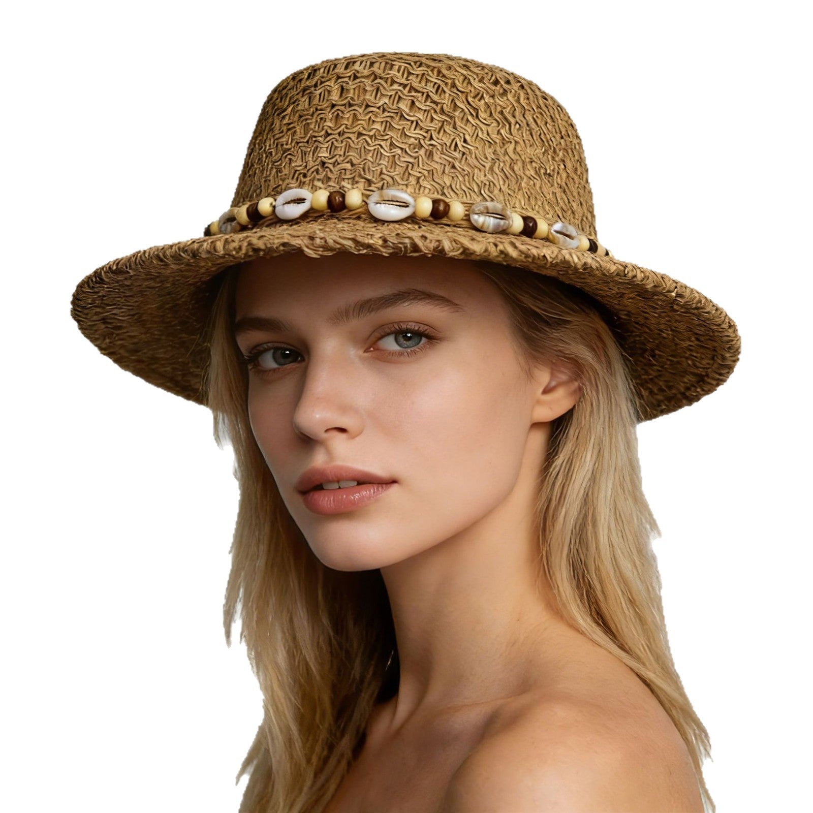 Women's sun hat | stiff wide brim | retro holiday accessory