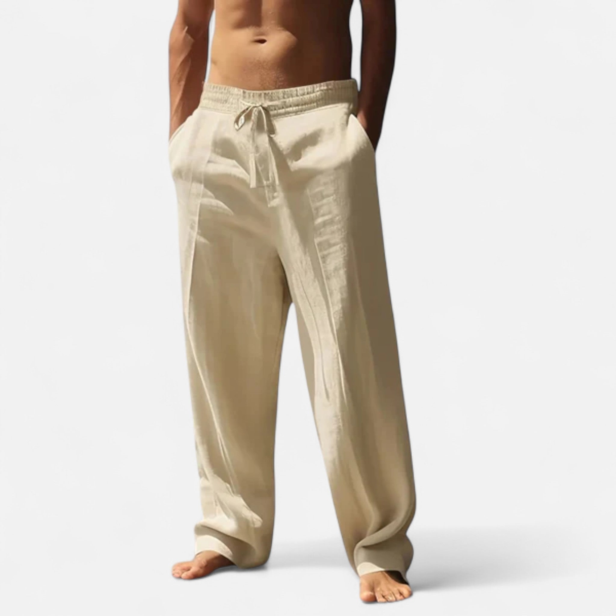 Veroux Mode | Men’s Relaxed Linen Trousers