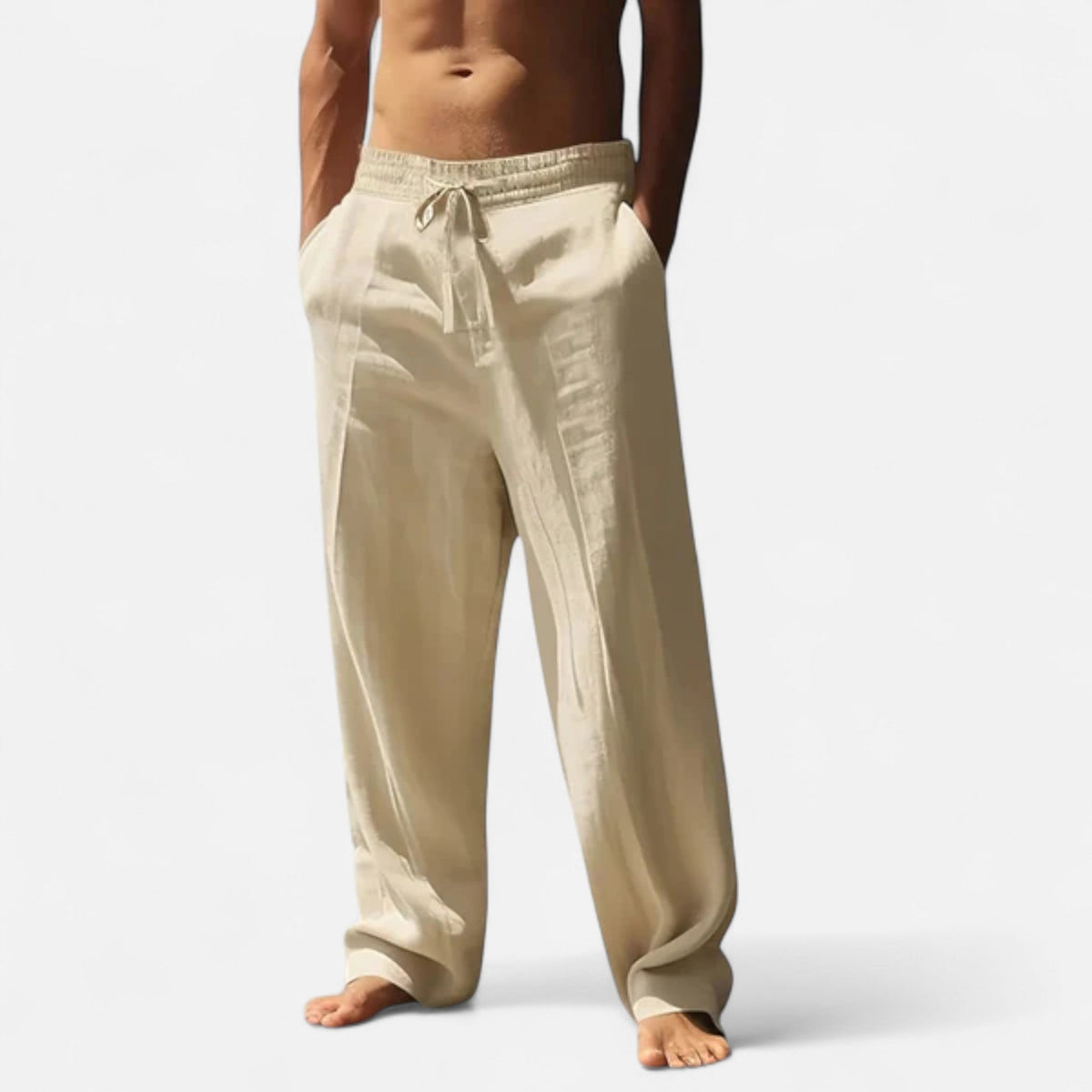 Veroux Mode | Men’s Relaxed Linen Trousers