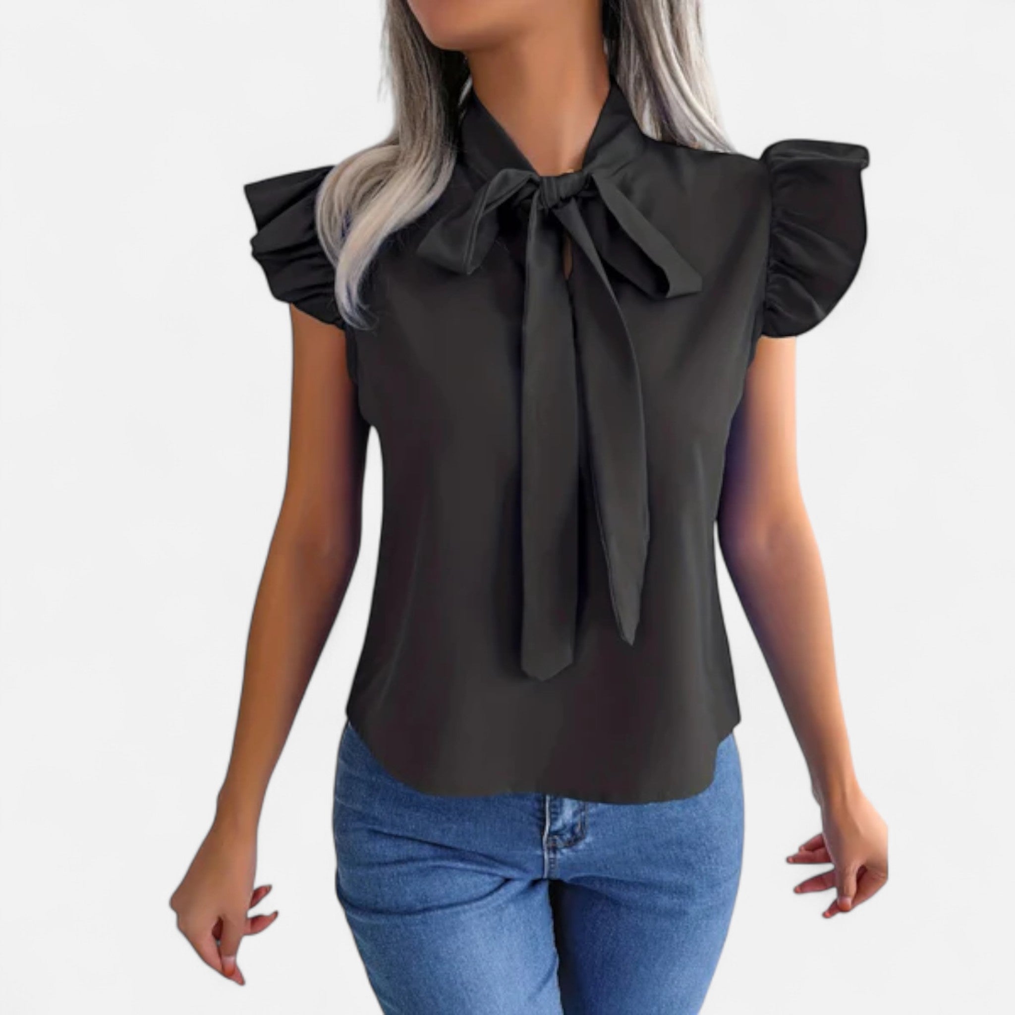 Veroux Mode | Women’s Sleeveless Chiffon Blouse Elegance