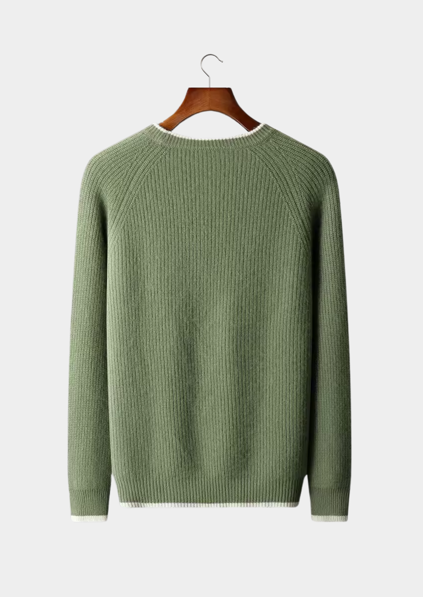 Veroux Mode | Men’s Pure Extra-Fine Merino Wool Two Tone Crewneck