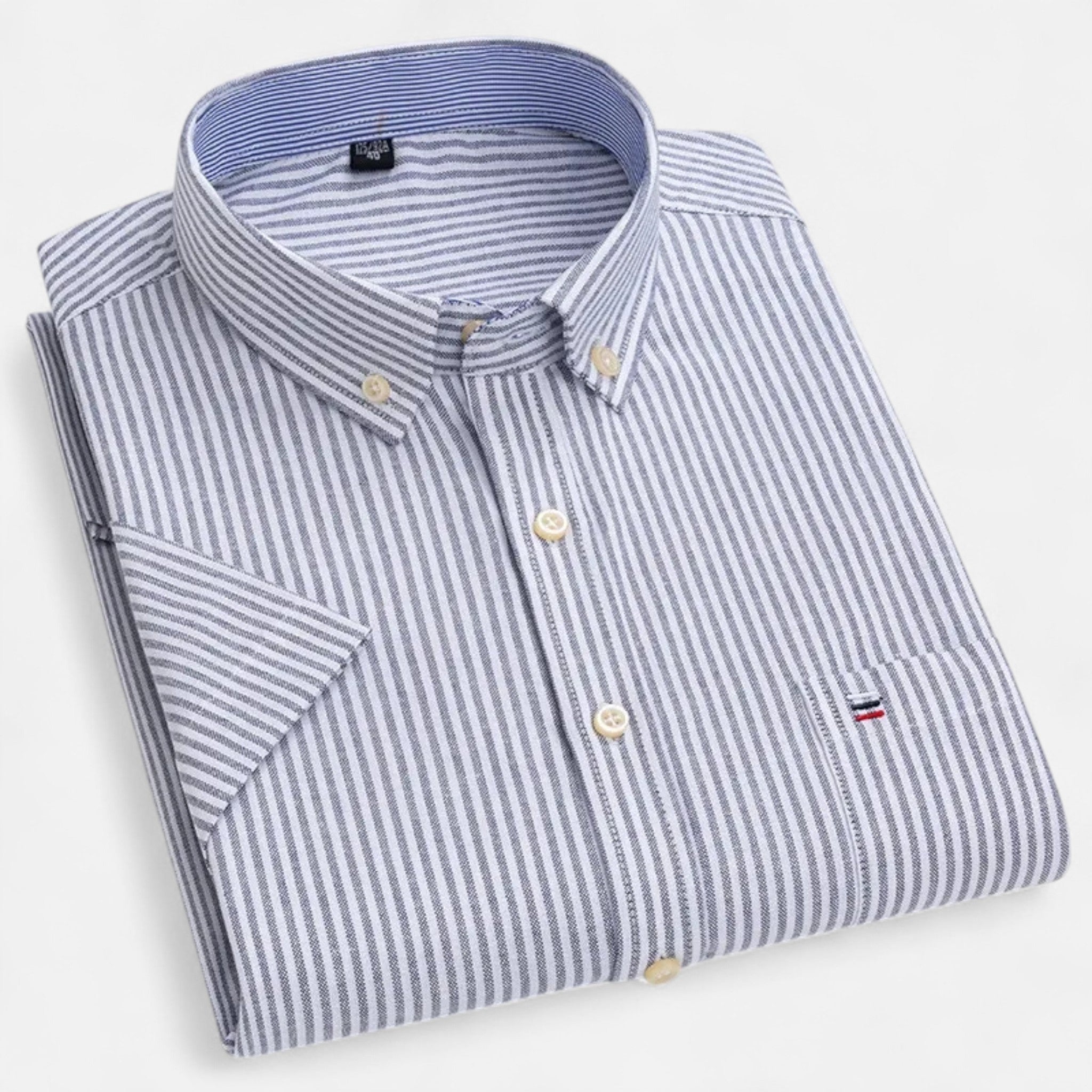 Veroux Mode | Men’s Oxford Cotton Short-Sleeve Shirt