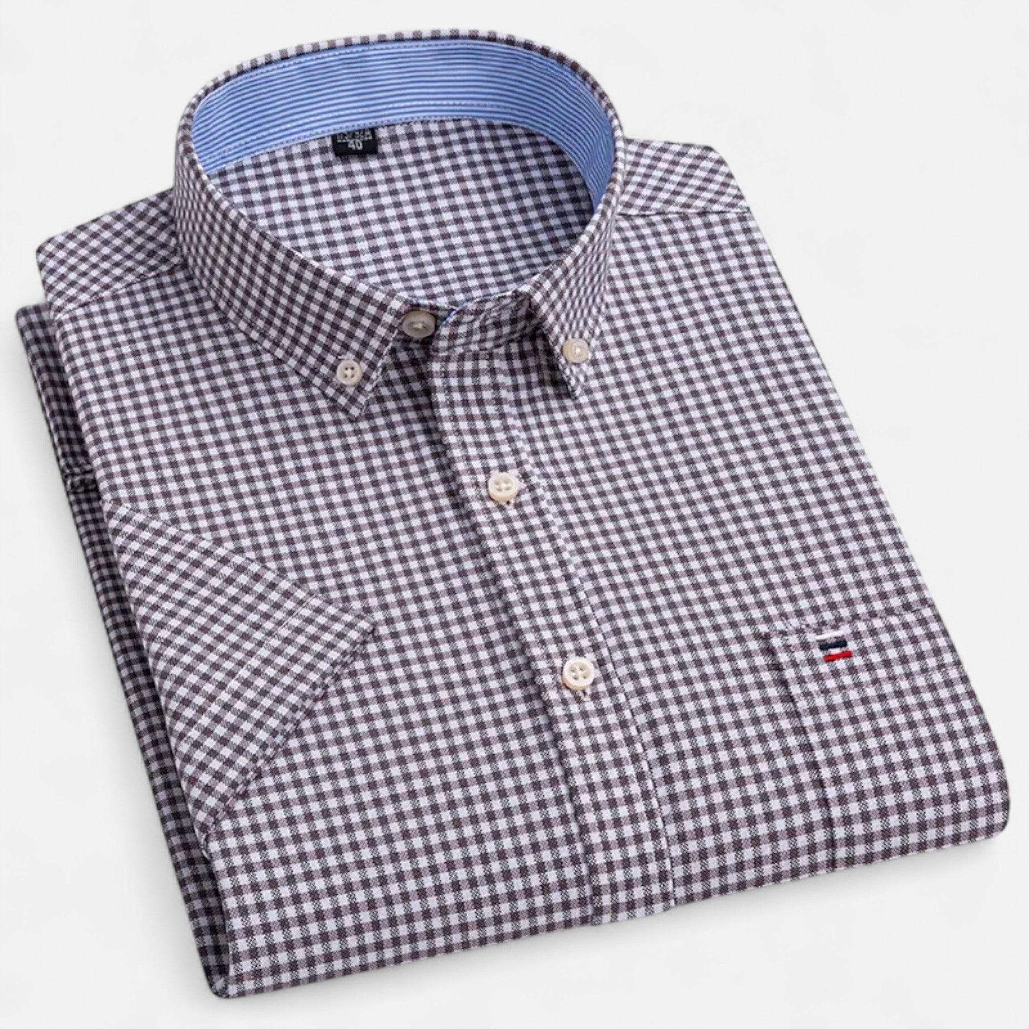 Veroux Mode | Men’s Oxford Cotton Short-Sleeve Shirt