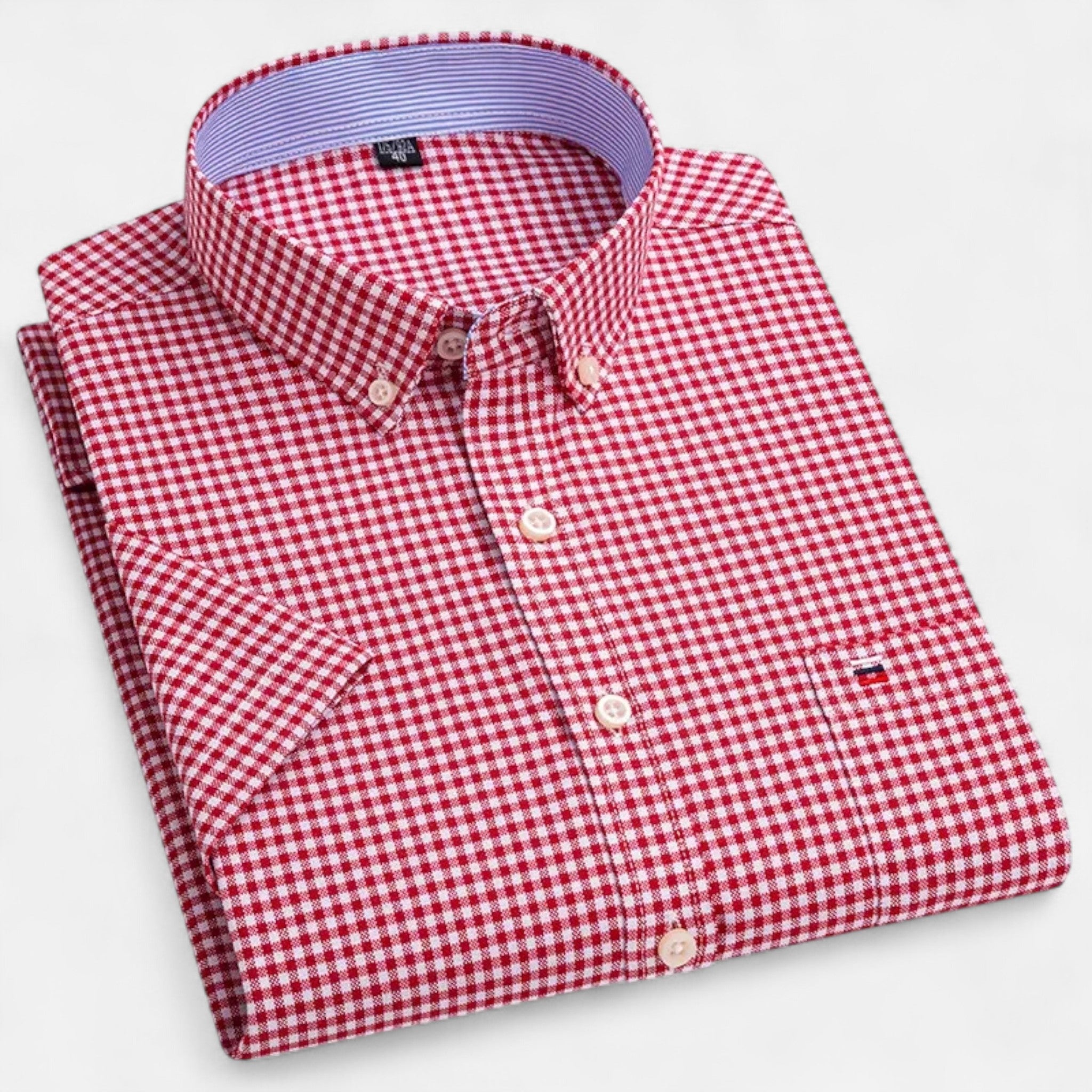Veroux Mode | Men’s Oxford Cotton Short-Sleeve Shirt