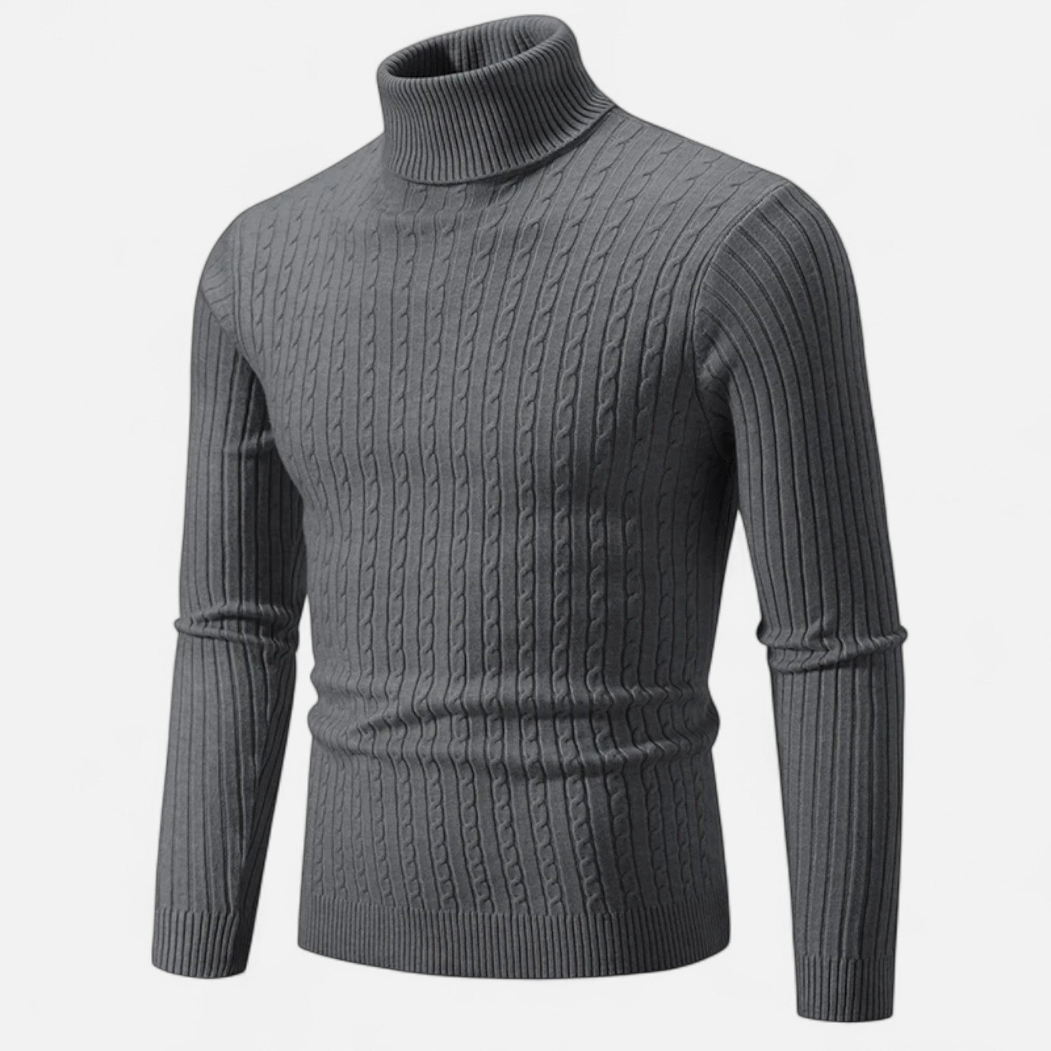 Veroux Mode | Men’s Wool High-Neck Sweater