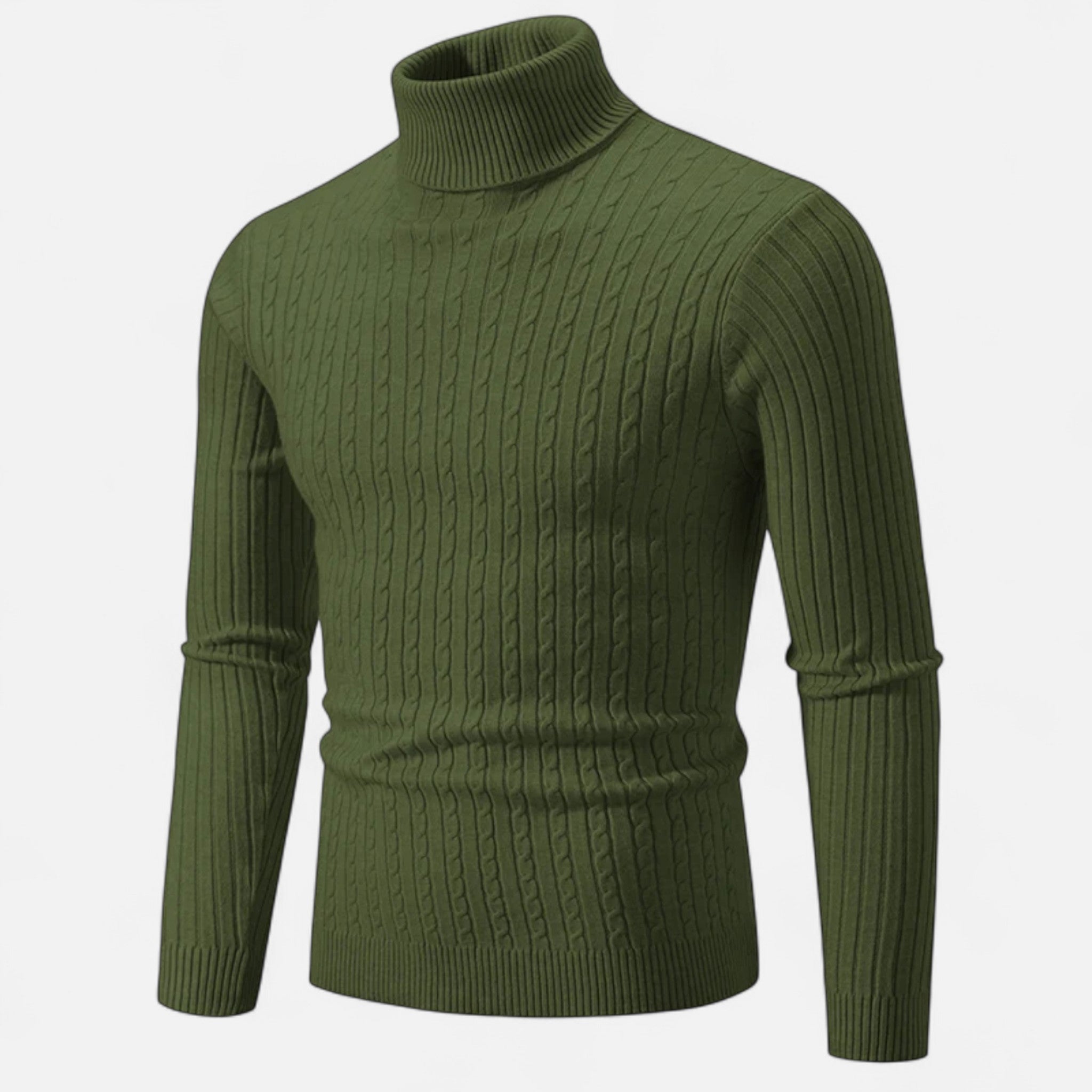 Veroux Mode | Men’s Wool High-Neck Sweater
