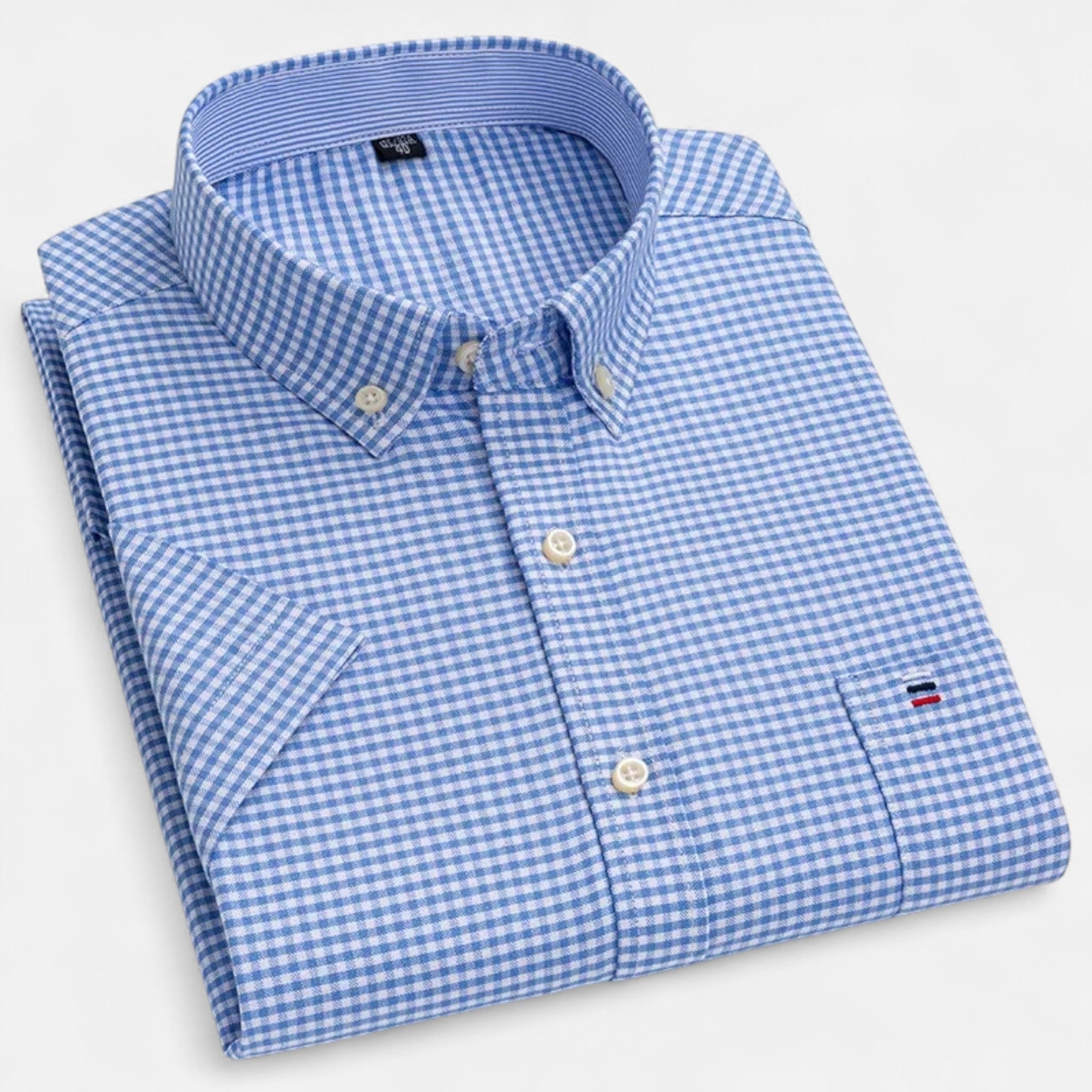 Veroux Mode | Men’s Oxford Cotton Short-Sleeve Shirt