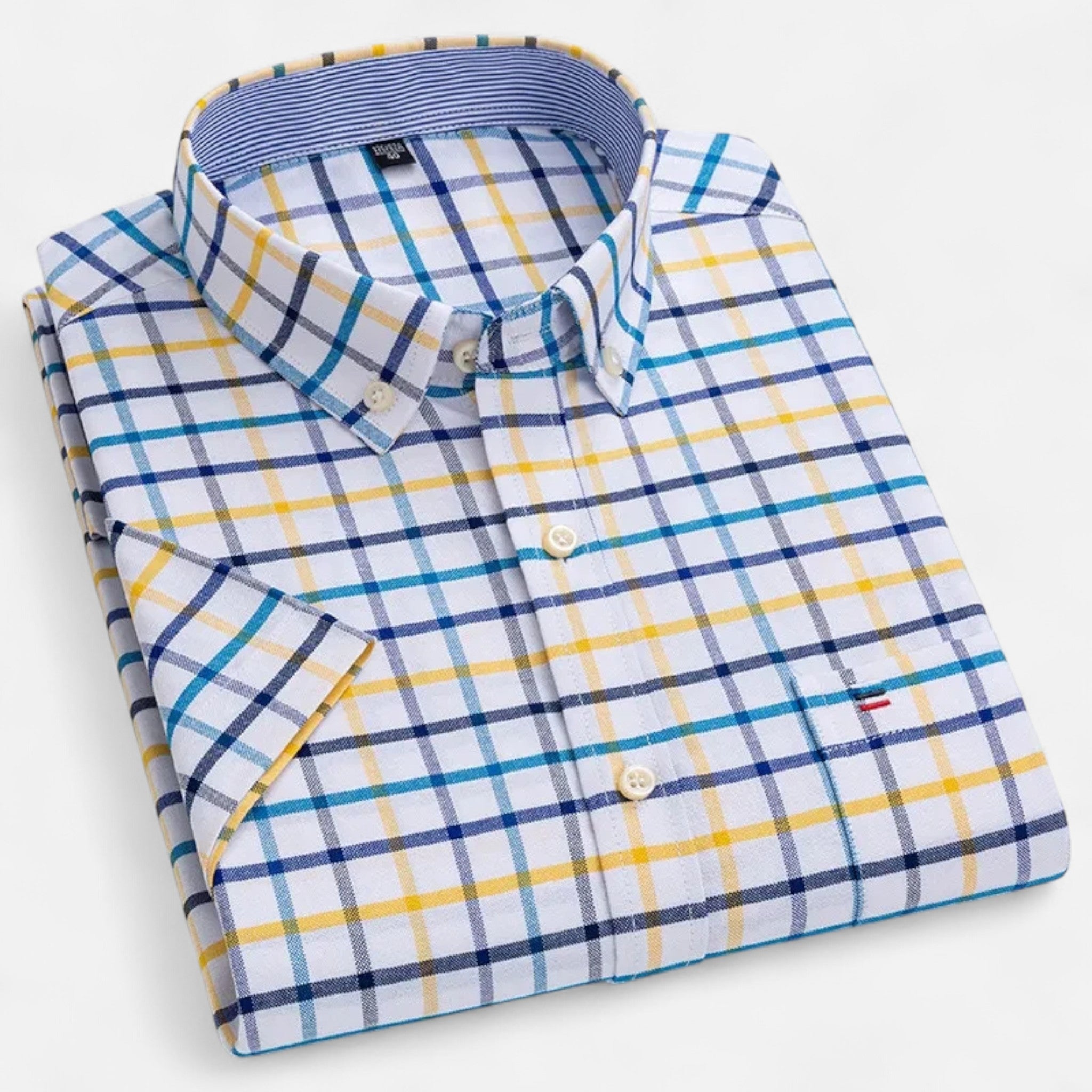 Veroux Mode | Men’s Oxford Cotton Short-Sleeve Shirt