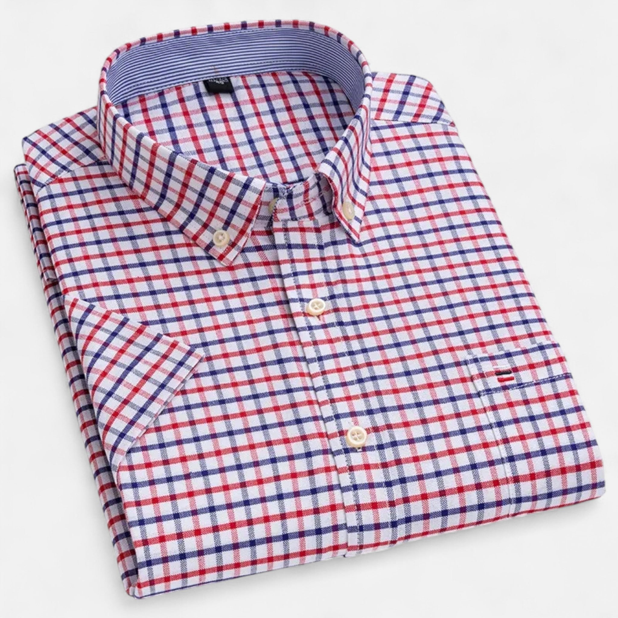 Veroux Mode | Men’s Oxford Cotton Short-Sleeve Shirt