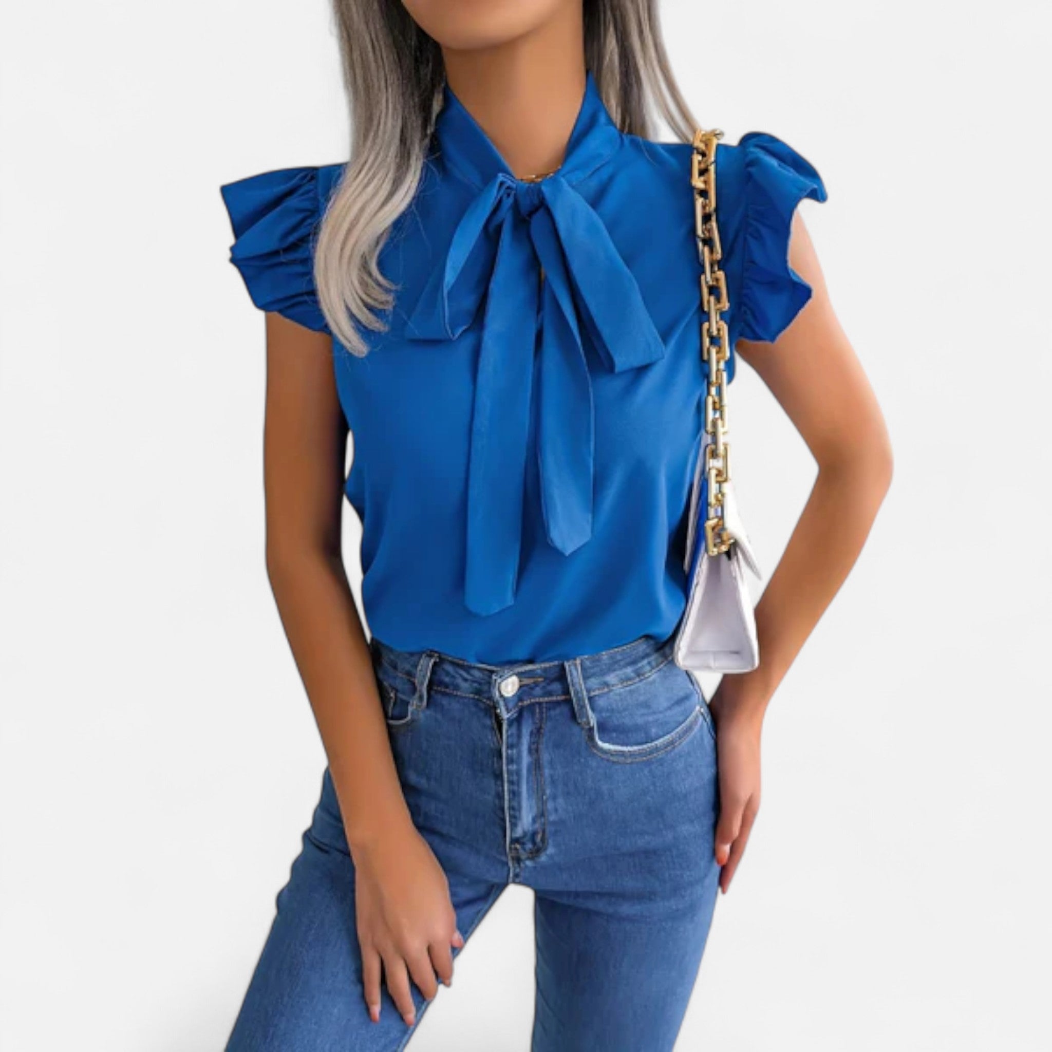 Veroux Mode | Women’s Sleeveless Chiffon Blouse Elegance