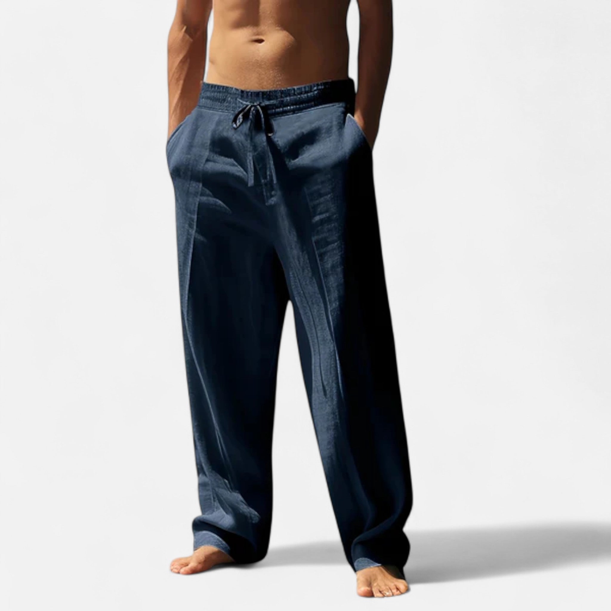 Veroux Mode | Men’s Relaxed Linen Trousers