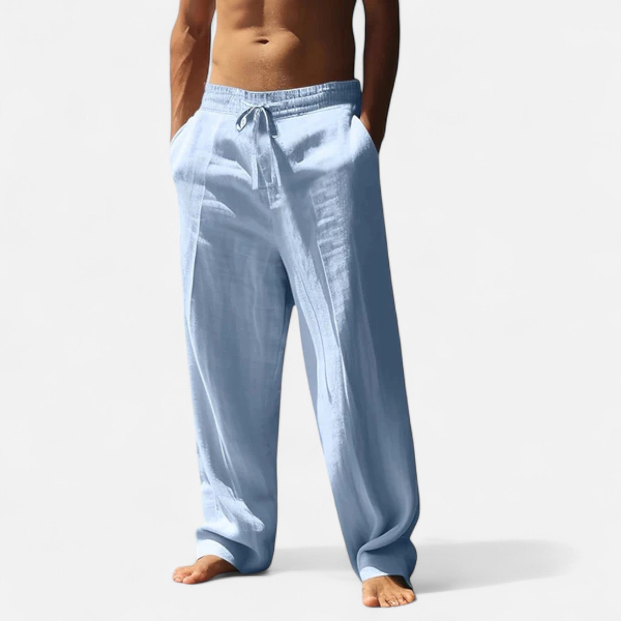 Veroux Mode | Men’s Relaxed Linen Trousers