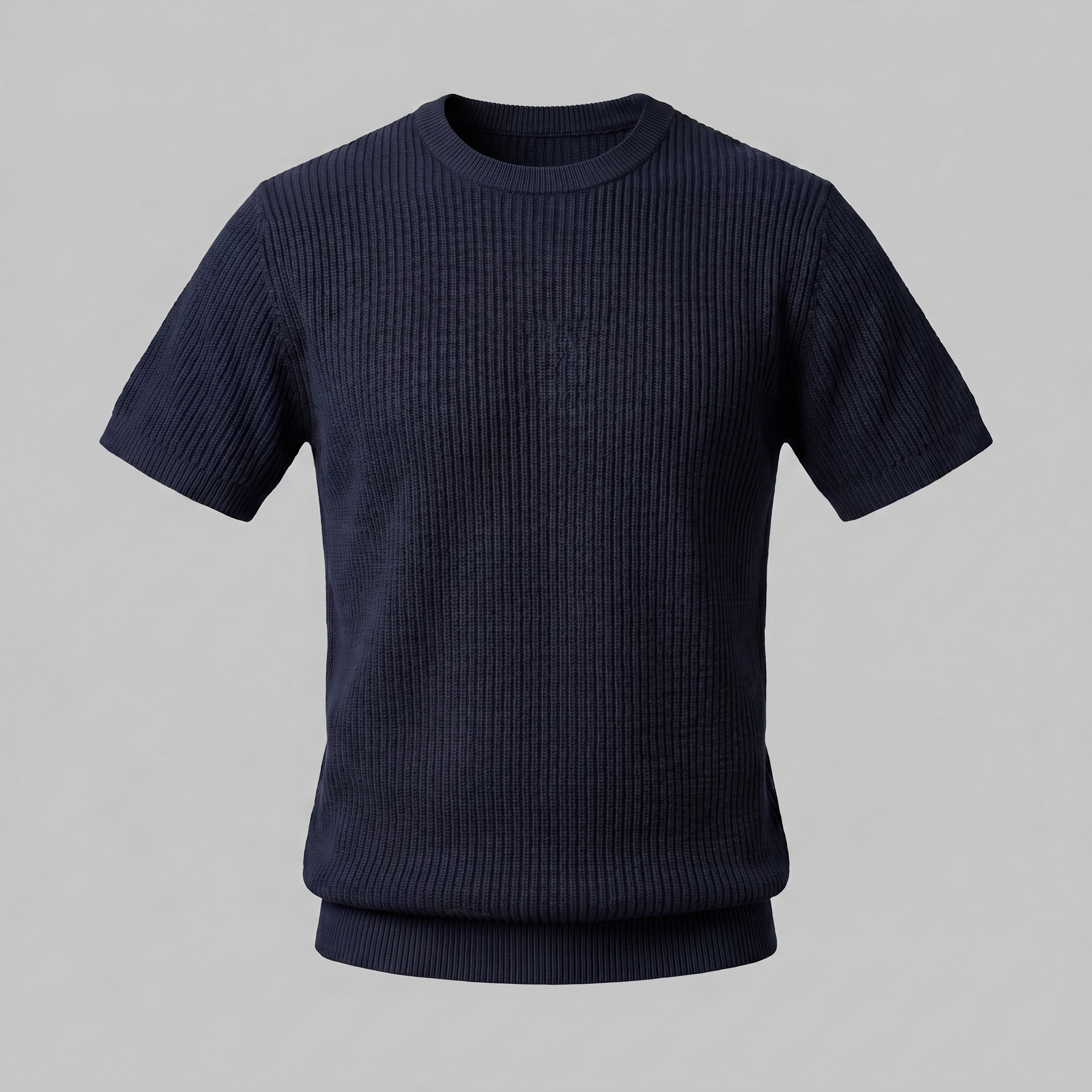 Men's Ribbed Knit Crew Neck