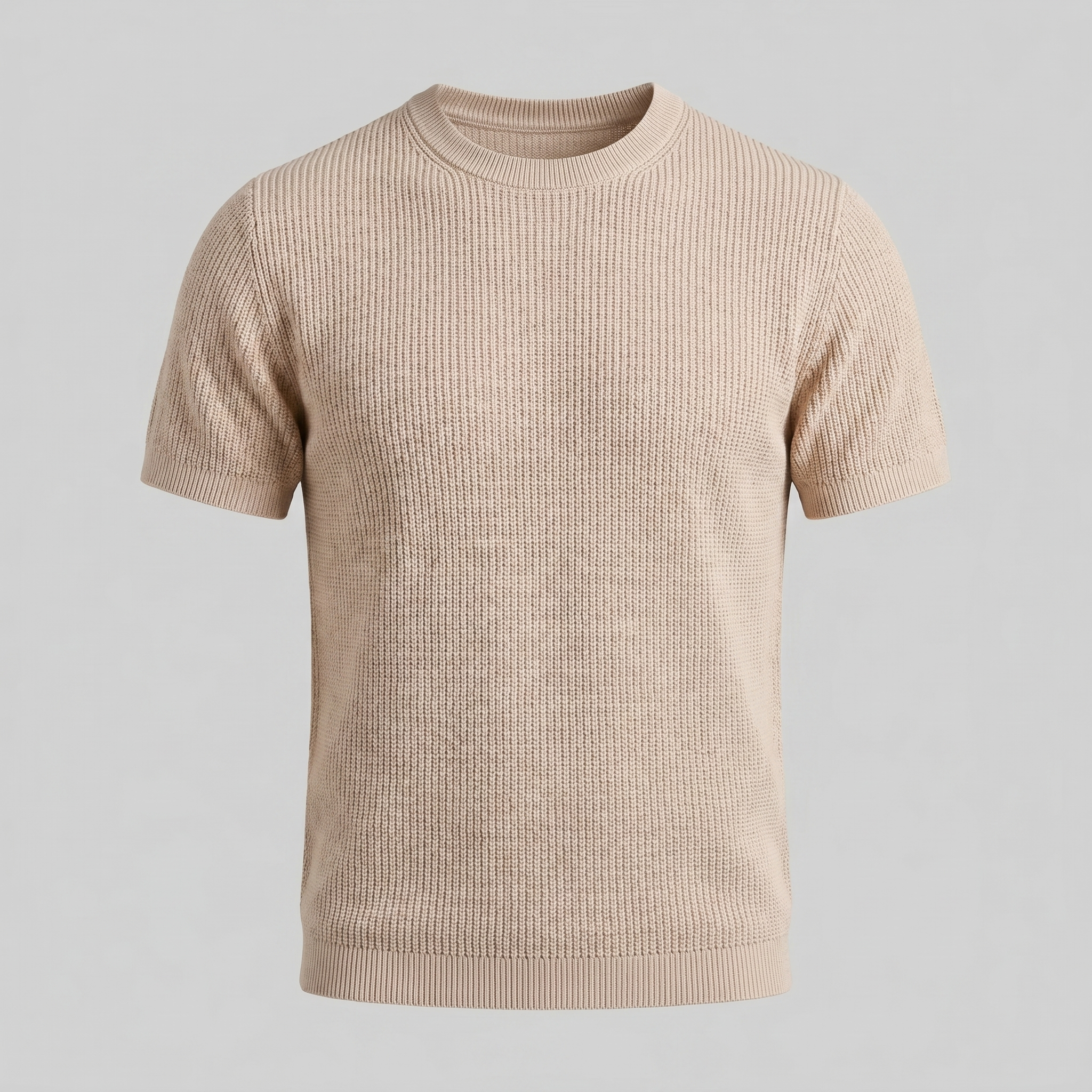 Men's Ribbed Knit Crew Neck