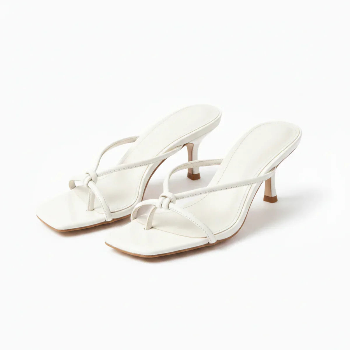 Heeled Sandals With Knot Strap