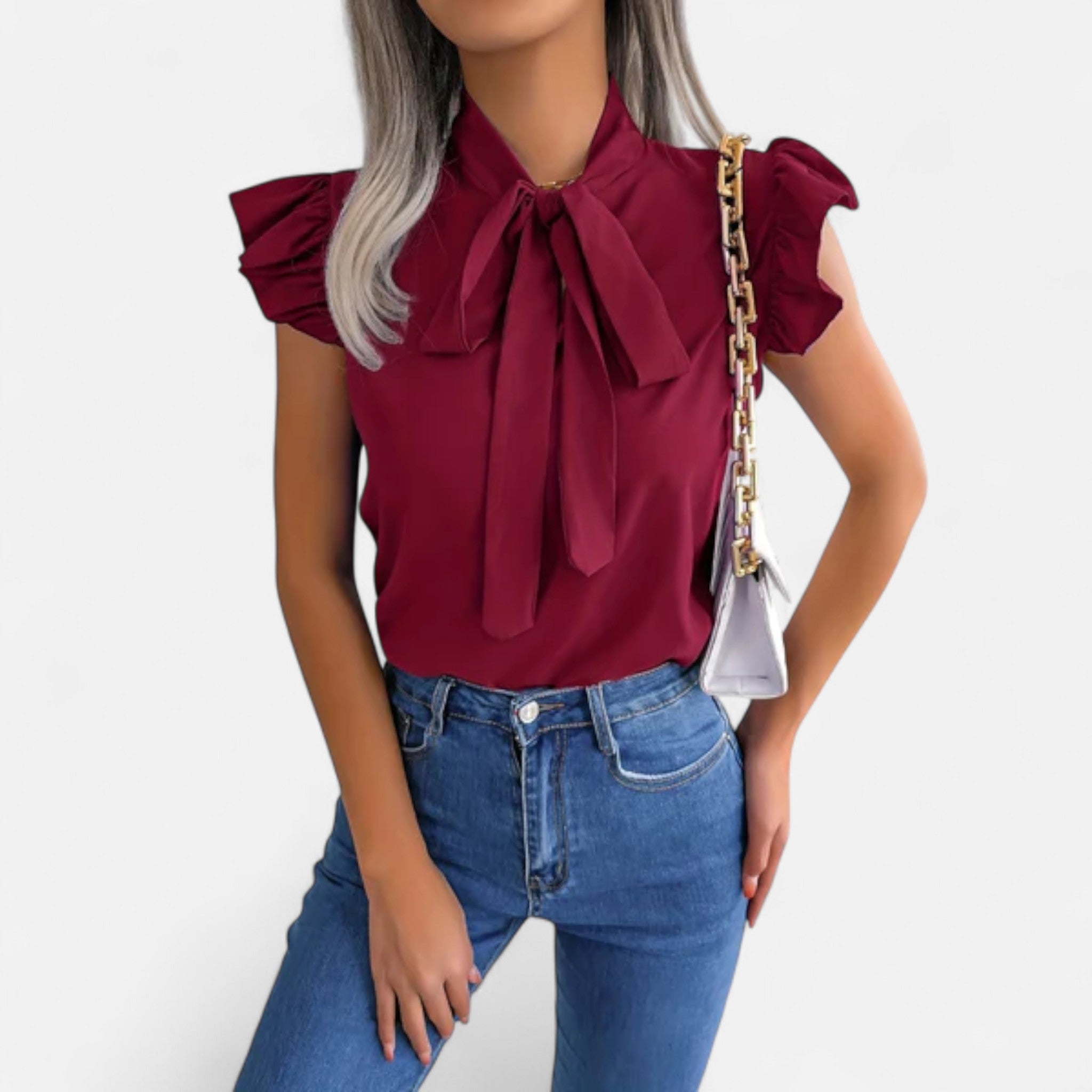 Veroux Mode | Women’s Sleeveless Chiffon Blouse Elegance