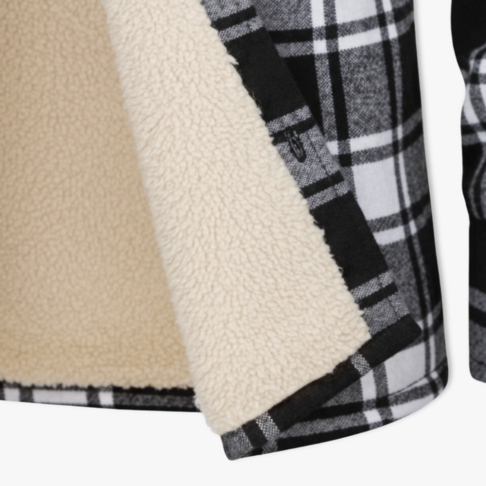 Mens Flannel Cotton Jackets Plaid Fleece Lining Cargo Work Coats