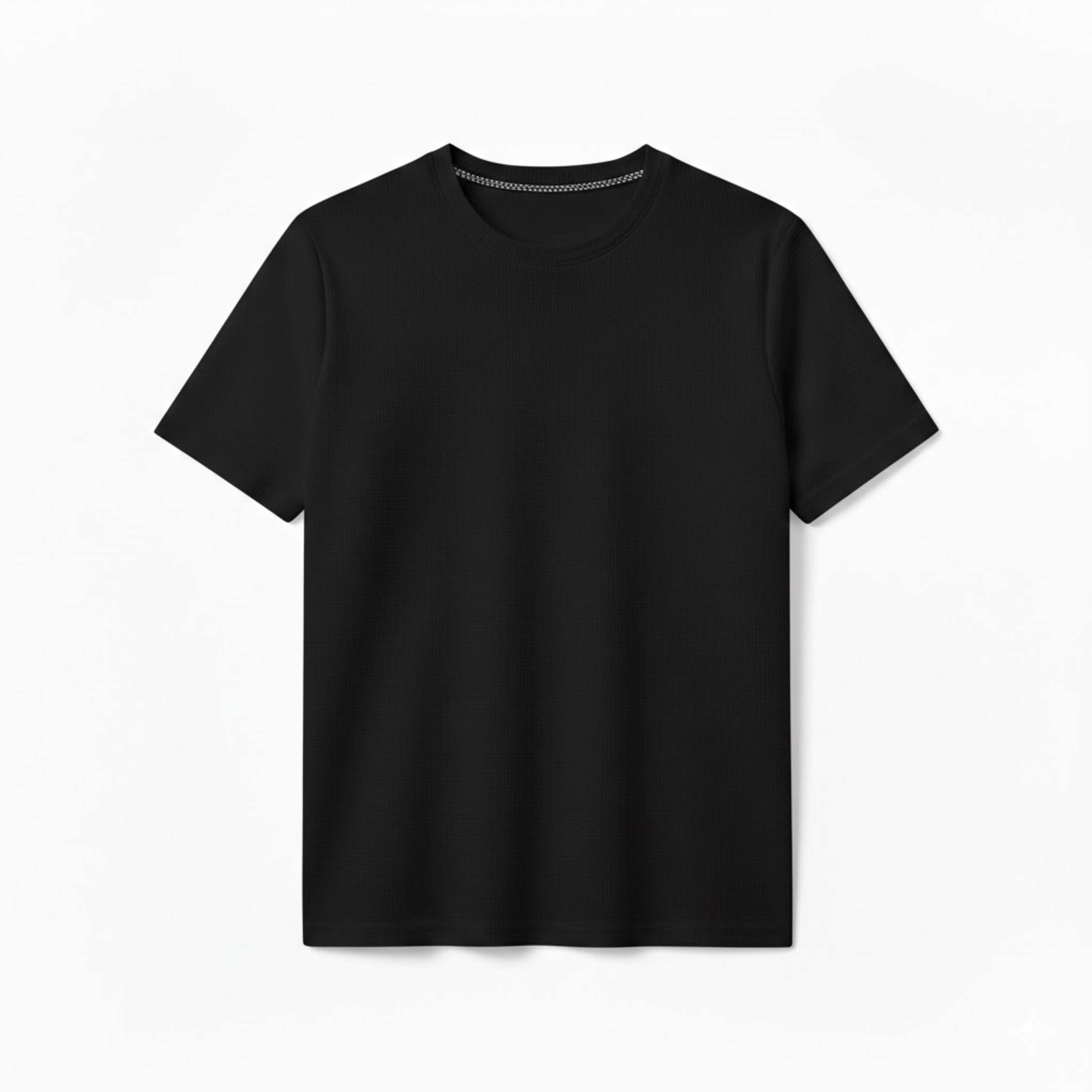 Men's Waffle Knit T-Shirt Short Sleeve Crew Neck Breathable Casual Pullover Top