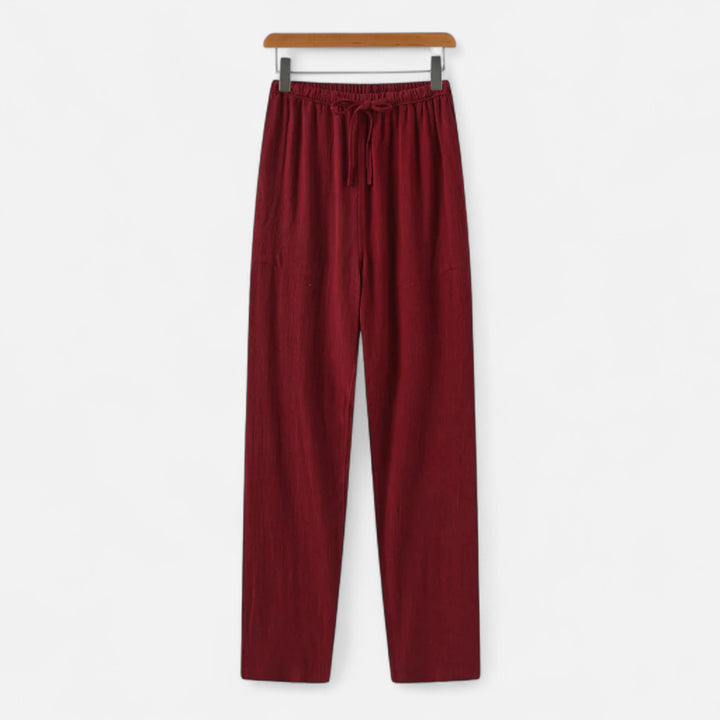 Veroux Mode | Men’s Slim Fit Linen Trousers – Streamlined Elegance, Cool Precision