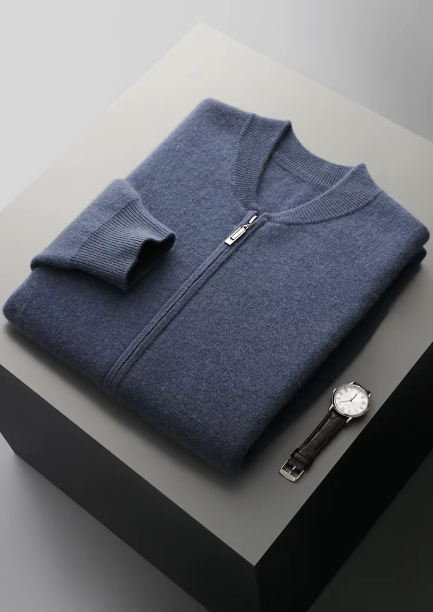 Veroux Mode | Men’s Pure Extra-Fine Merino Wool V-Neck Cardigan